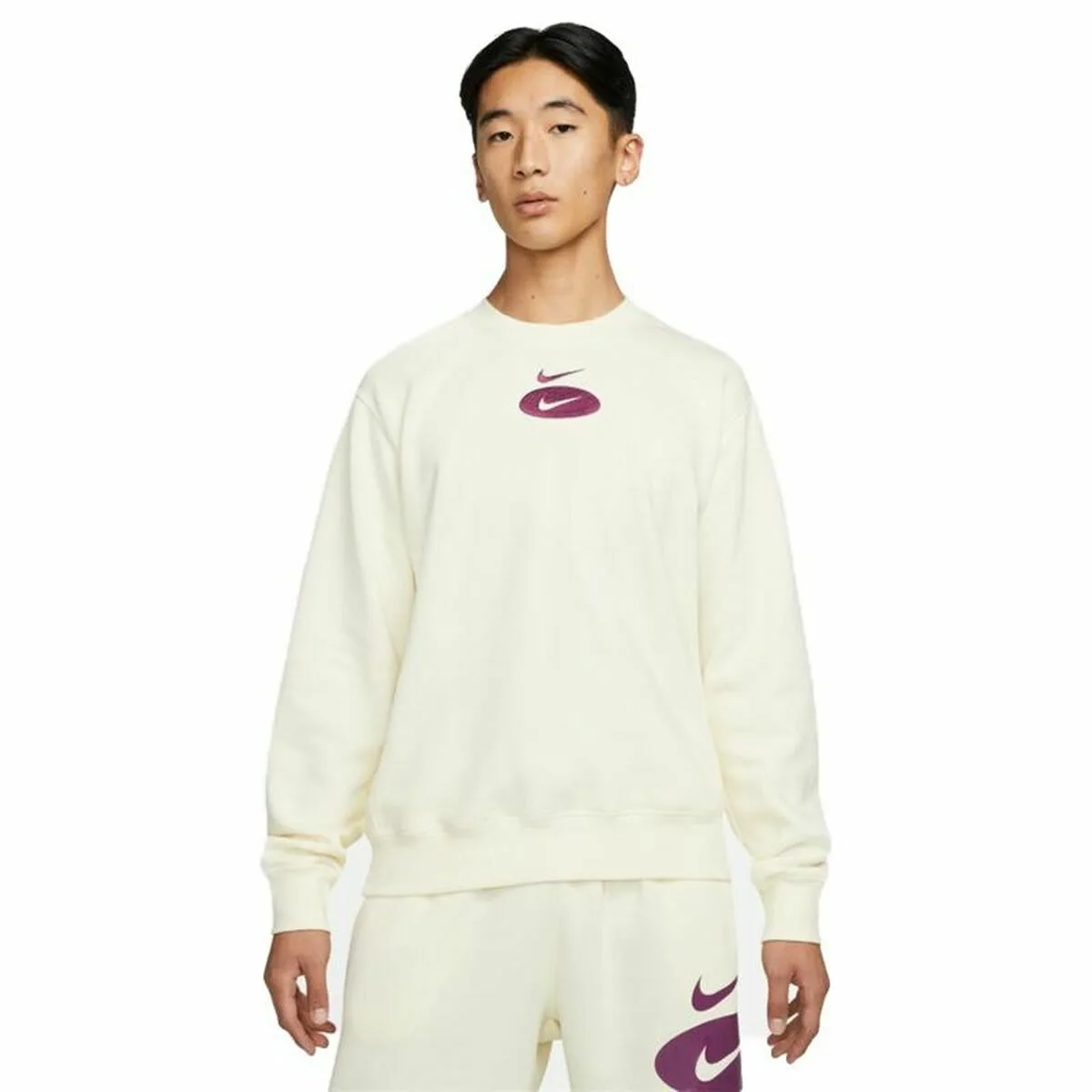 SUDADERA SIN CAPUCHA HOMBRE NIKE SWOOSH LEAGUE BLANCO
