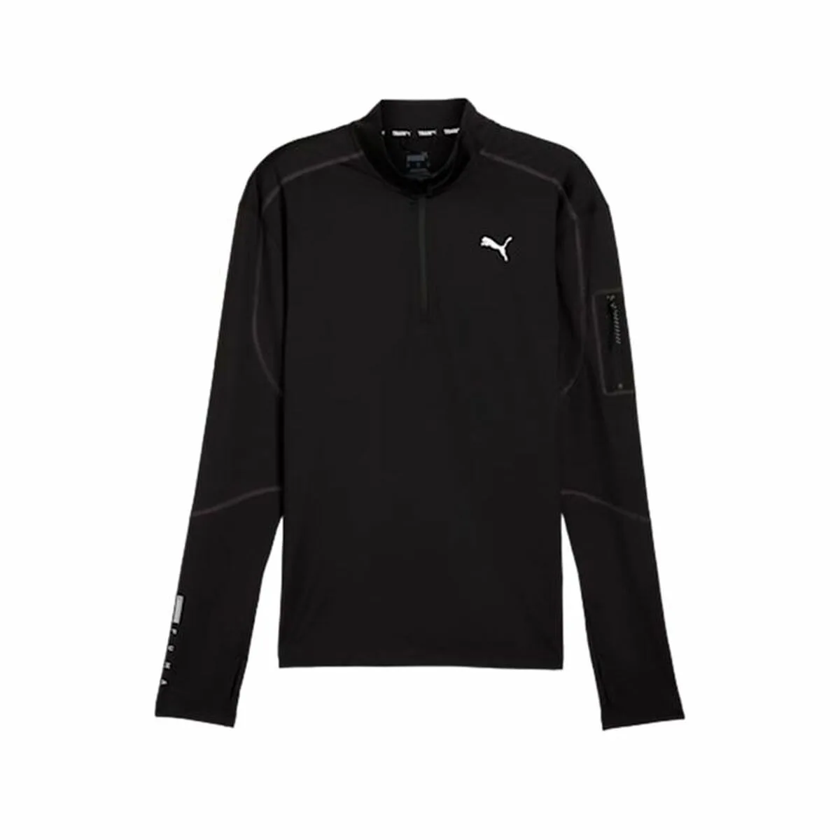 SUDADERA SIN CAPUCHA HOMBRE PUMA FLEX 1/4 ZIP NEGRO