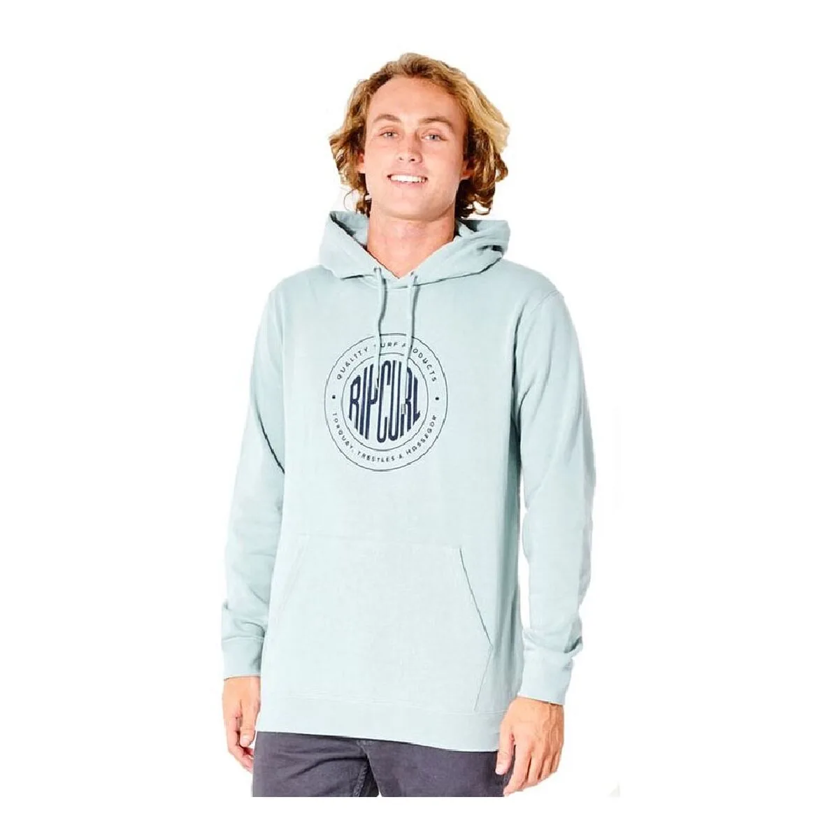 SUDADERA SIN CAPUCHA HOMBRE RIP CURL TAPLER AZUL AGUAMARINA