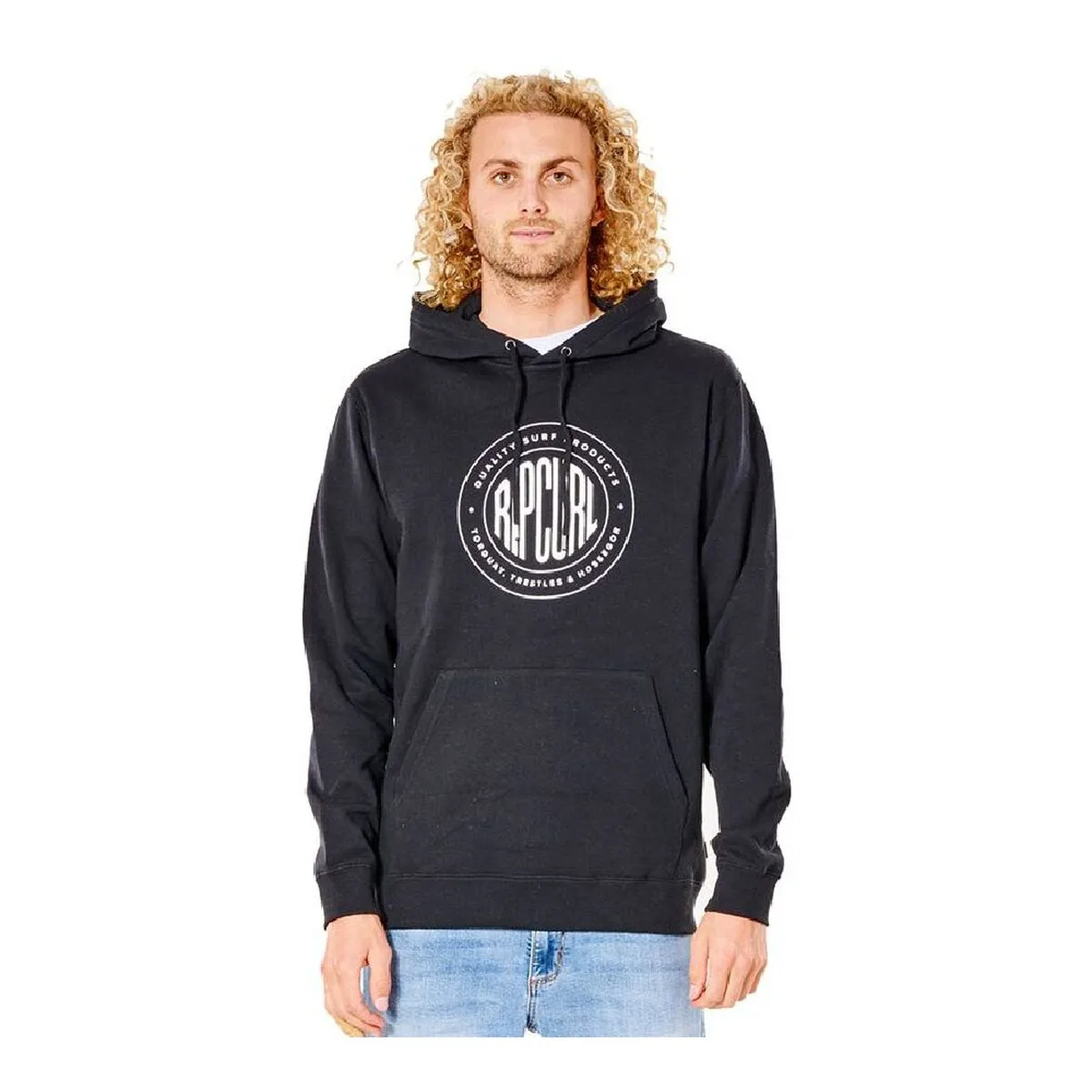 SUDADERA SIN CAPUCHA HOMBRE RIP CURL TAPLER AZUL OSCURO NEGRO