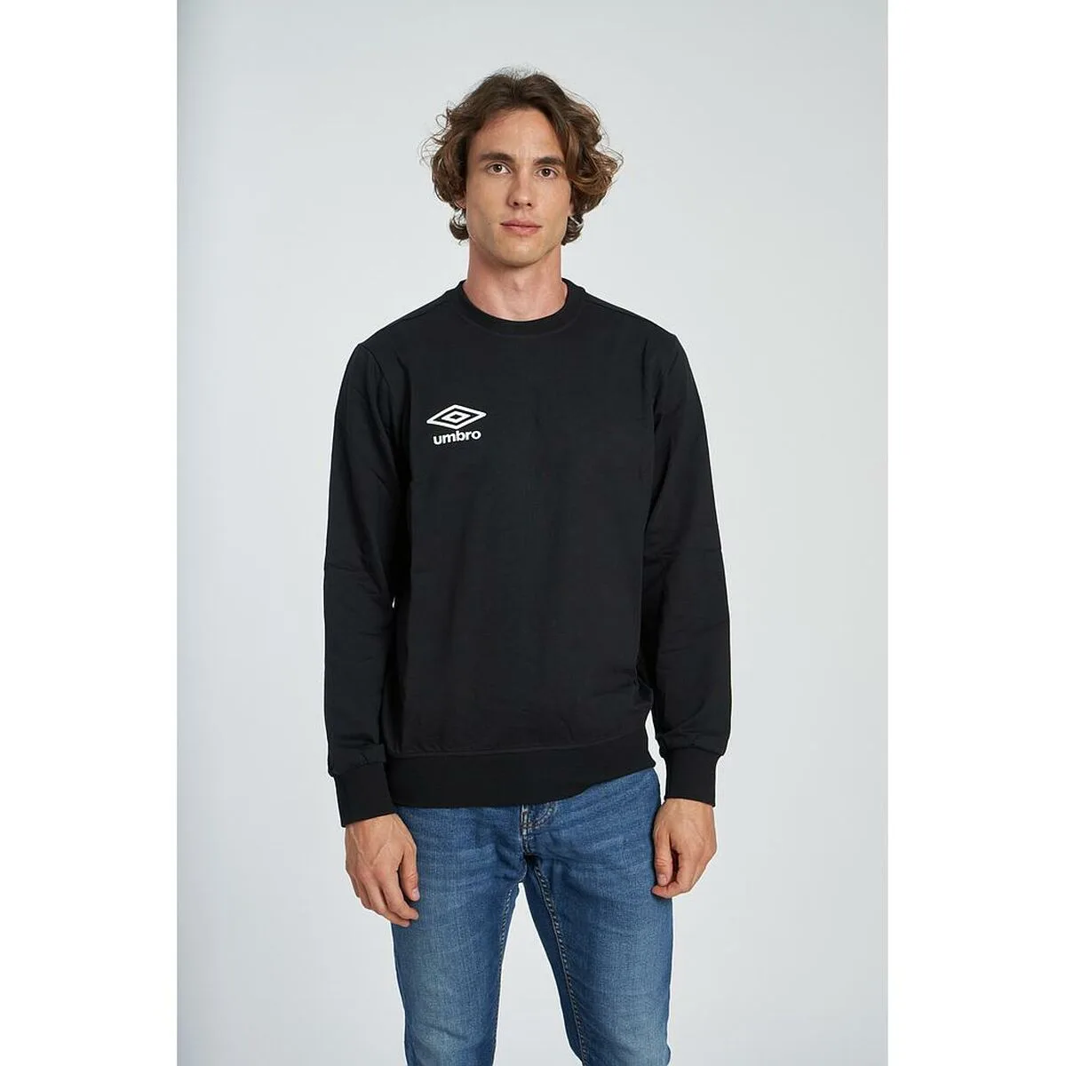 SUDADERA SIN CAPUCHA HOMBRE UMBRO  NORMA 72311I 001  NEGRO
