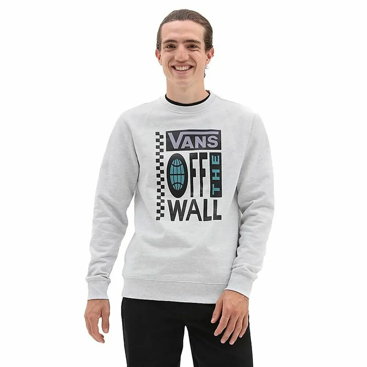 SUDADERA SIN CAPUCHA HOMBRE VANS GLOBAL BLANCO