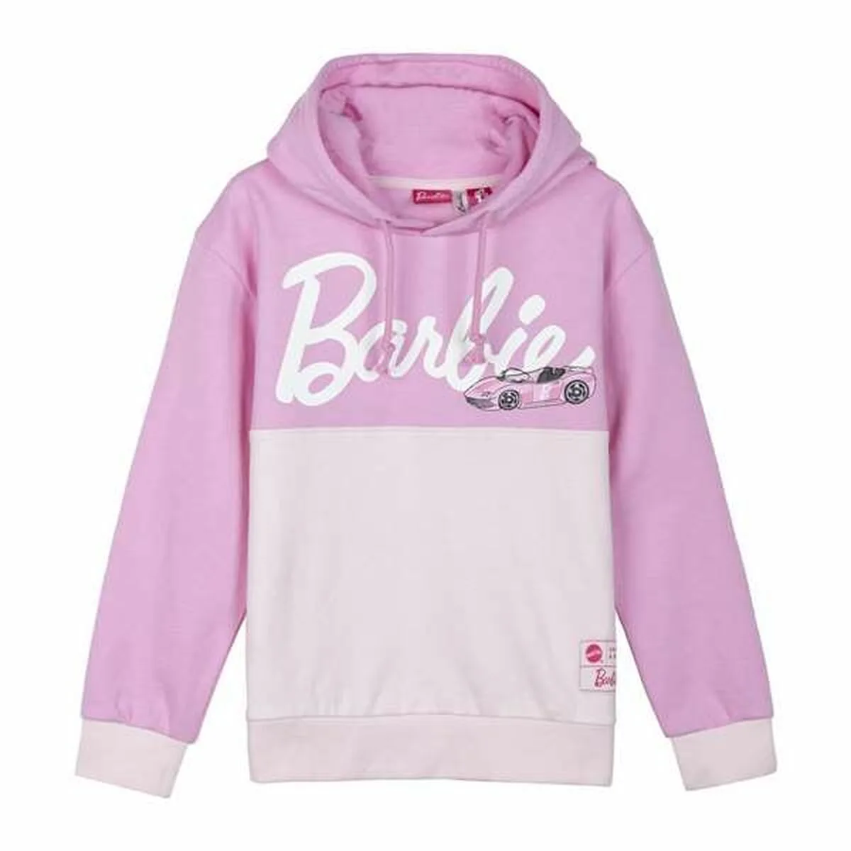 SUDADERA CON CAPUCHA NIÑA BARBIE ROSA