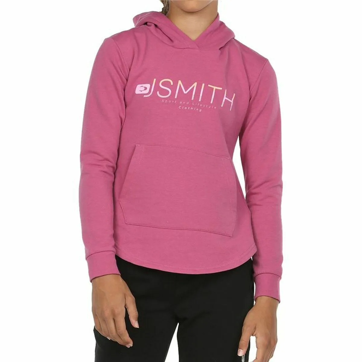 SUDADERA CON CAPUCHA NIÑA JOHN SMITH ROSA