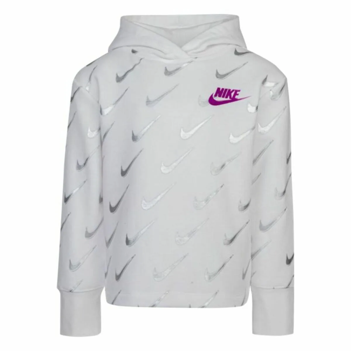 SUDADERA INFANTIL NIKE PRINTED FLEECED BLANCO