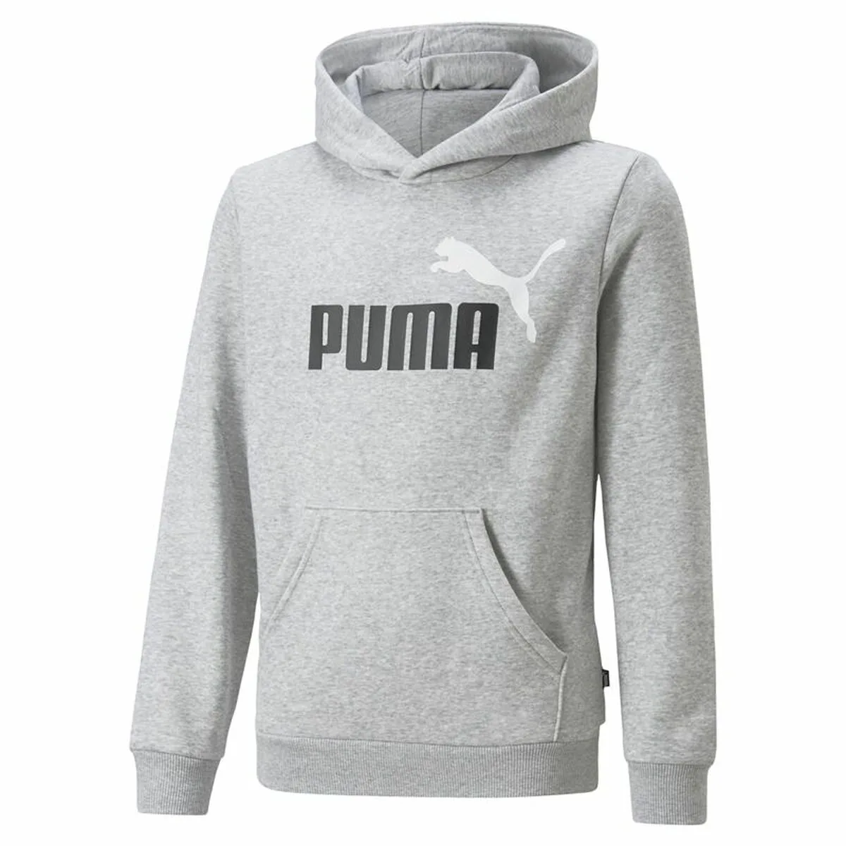 SUDADERA INFANTIL PUMA ESS+ 2 COL BIG LOGO GRIS CLARO
