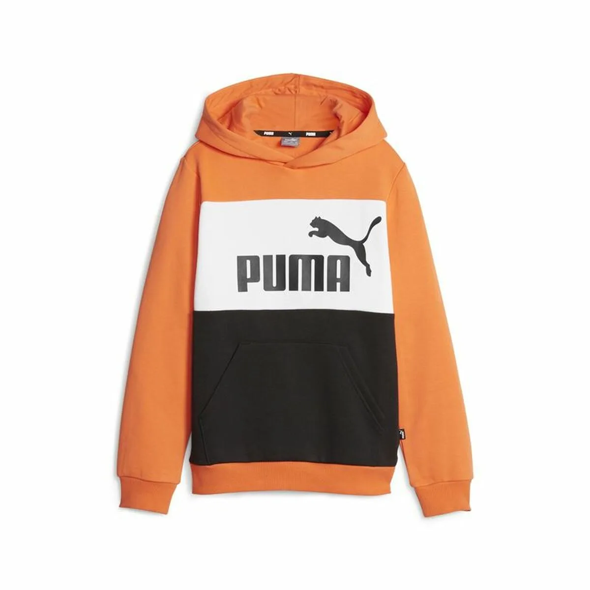 SUDADERA INFANTIL PUMA ESS BLOCK FL NARANJA