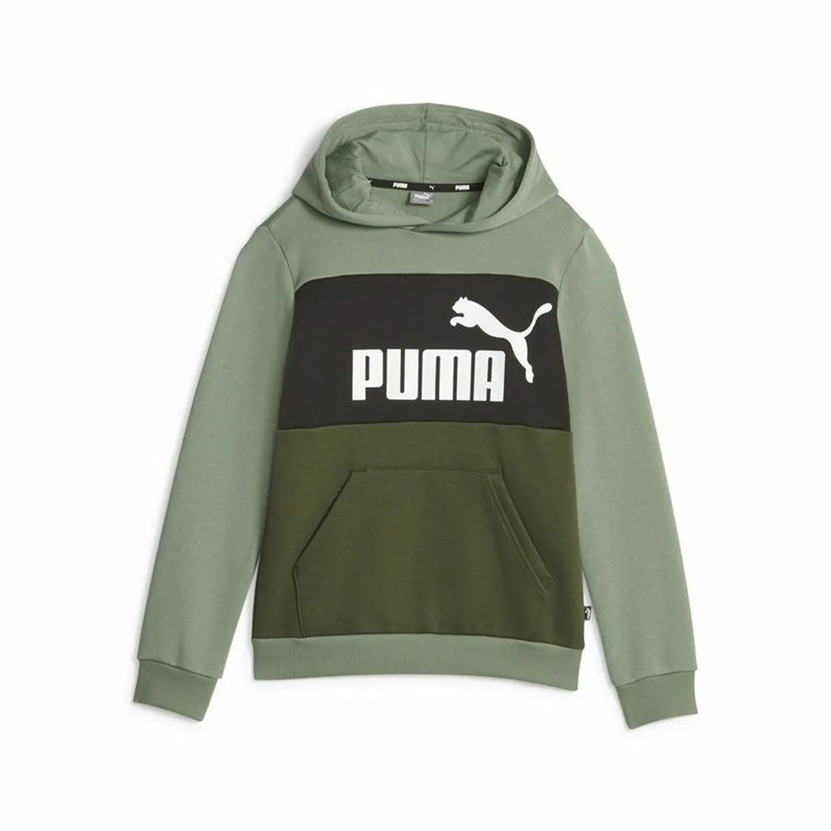 SUDADERA INFANTIL PUMA ESS BLOCK FL VERDE