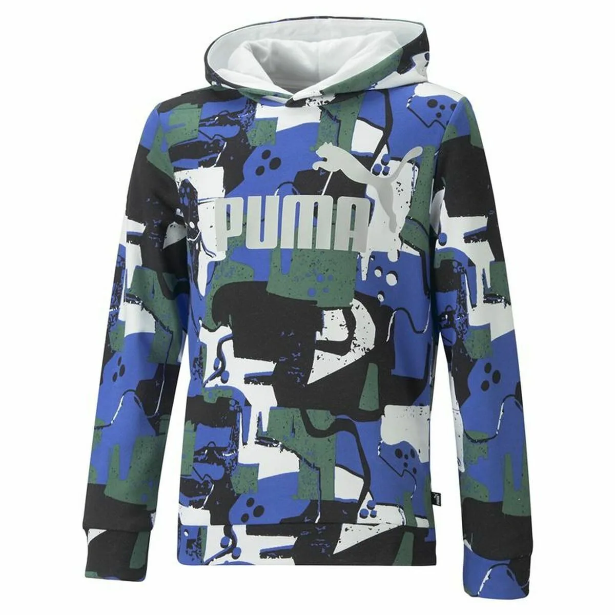 SUDADERA INFANTIL PUMA ESSENTIALS+ STREET ART AOP AZUL
