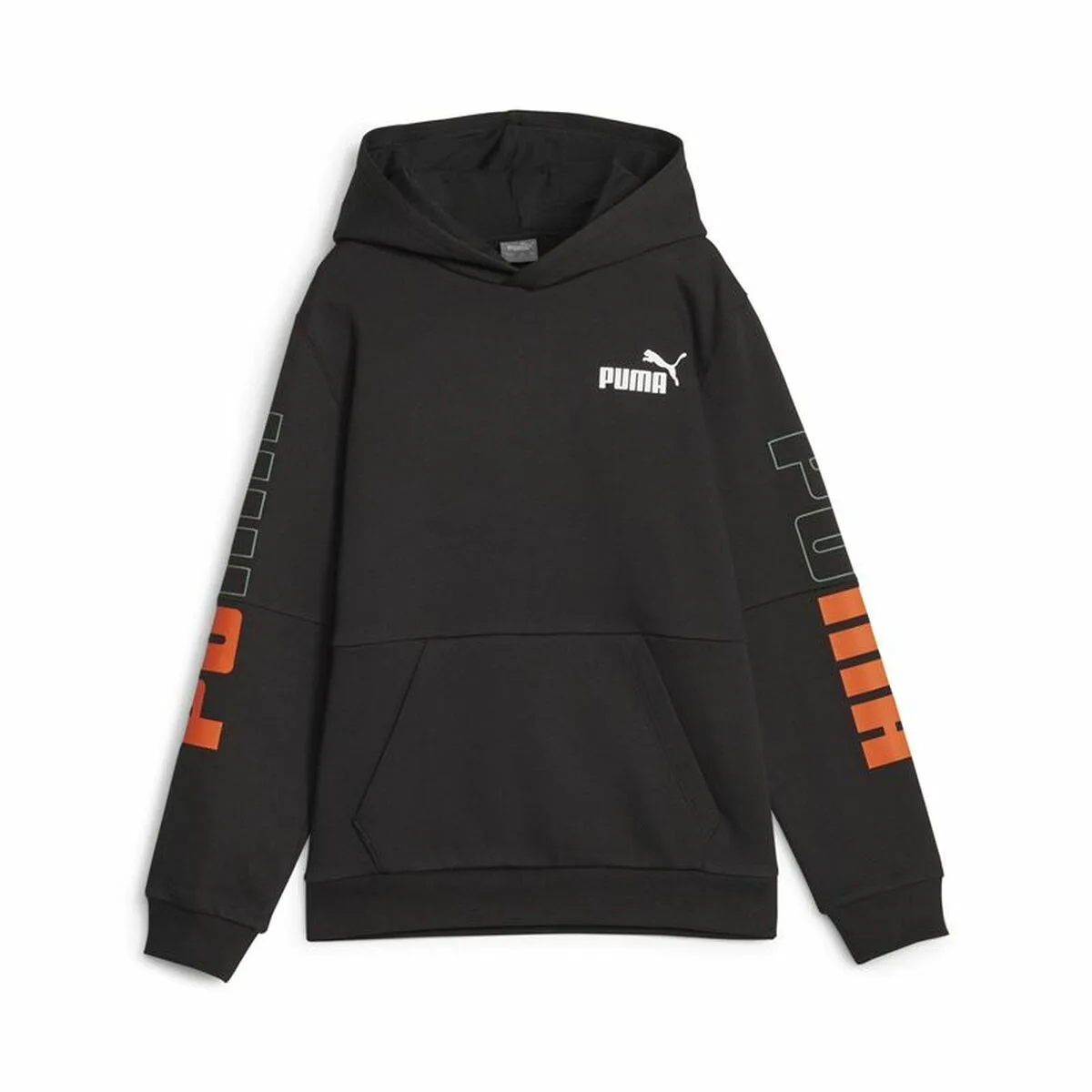SUDADERA INFANTIL PUMA POWER COLORBLOCK NEGRO
