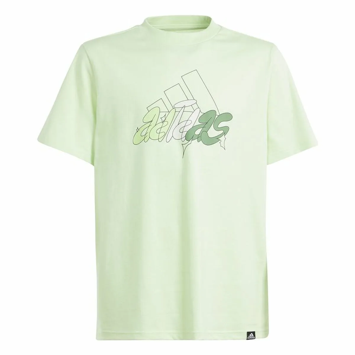 CAMISETA DE MANGA CORTA ADIDAS TABLE ILLUSTRATED VERDE CLARO