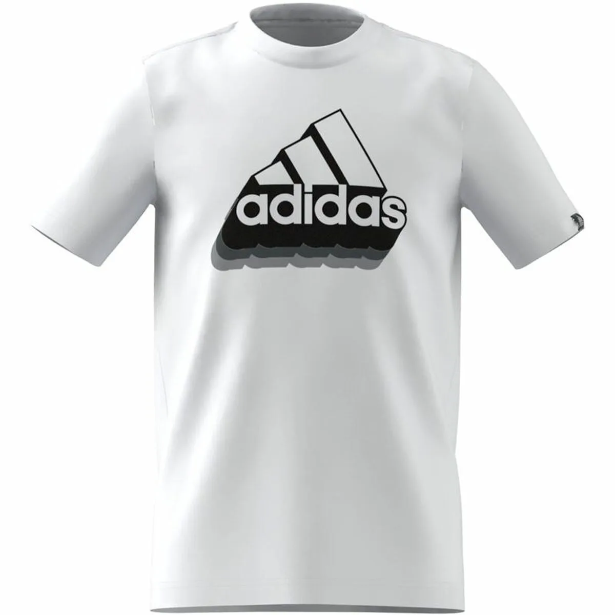 CAMISETA DE MANGA CORTA NIÑO ADIDAS B BOS RETRO BLANCO