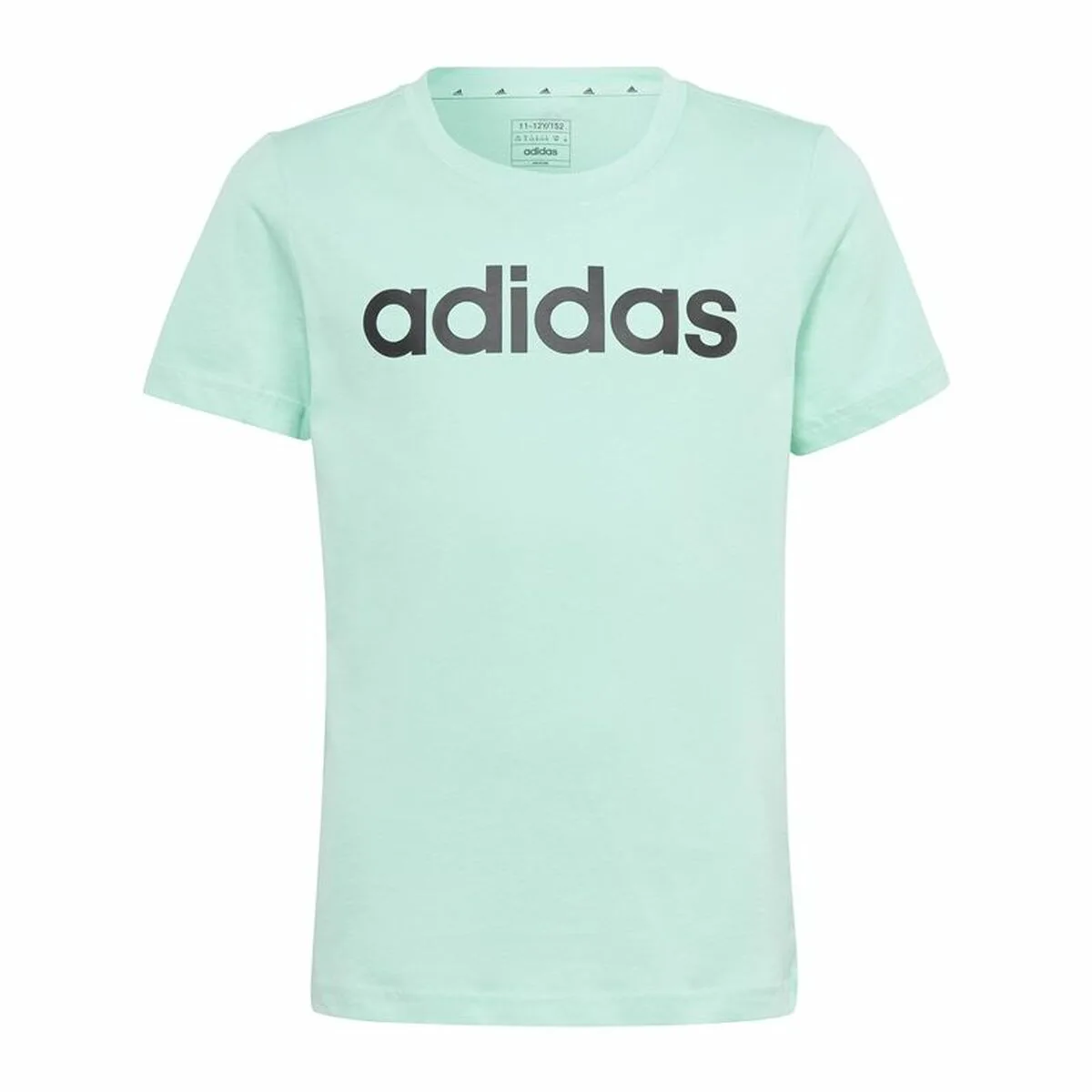 CAMISETA DE MANGA CORTA INFANTIL ADIDAS LINEAR LOGO VERDE AGUAMARINA