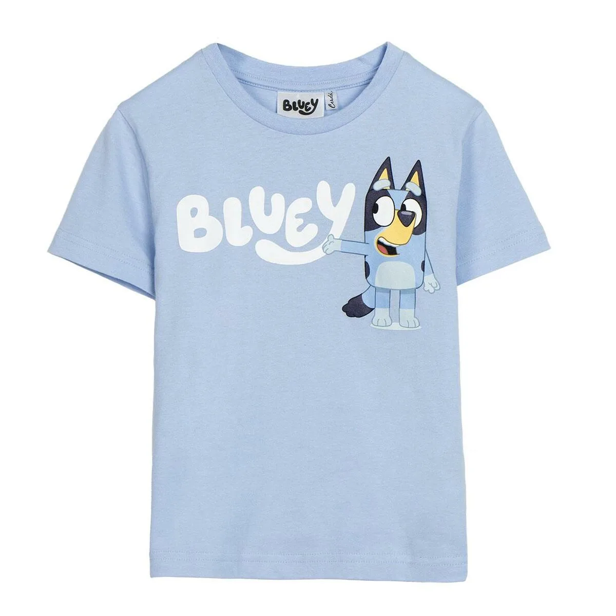CAMISETA DE MANGA CORTA NIÑO BLUEY AZUL CLARO