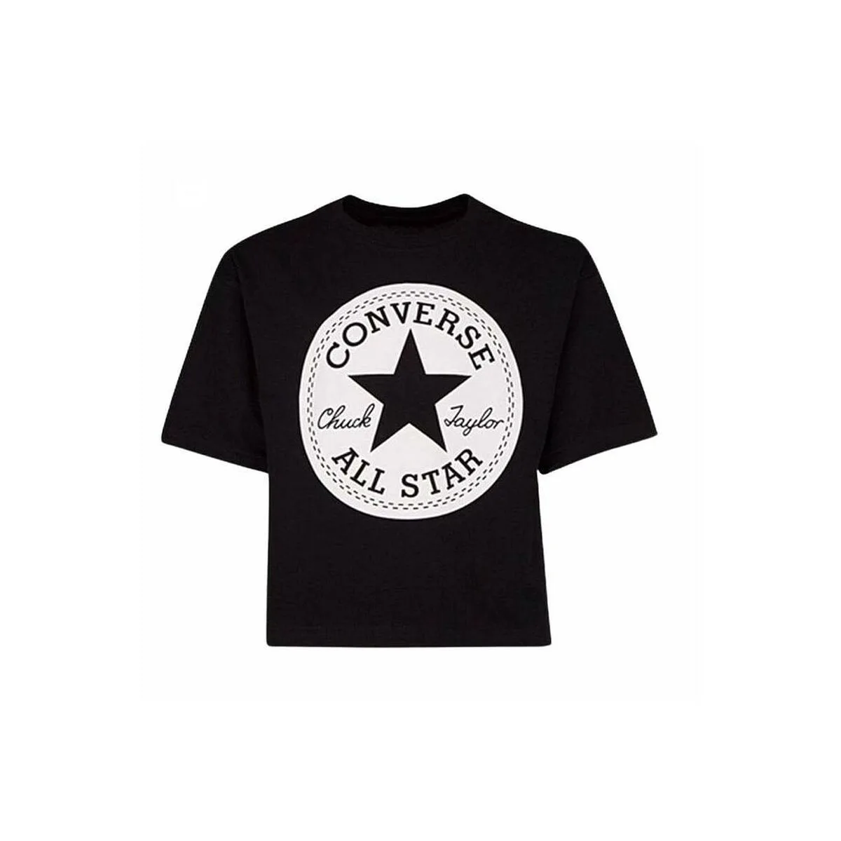 CAMISETA DE MANGA CORTA INFANTIL CONVERSE SIGNATURE CHUCK PATCH BOXY TEE NEGRO