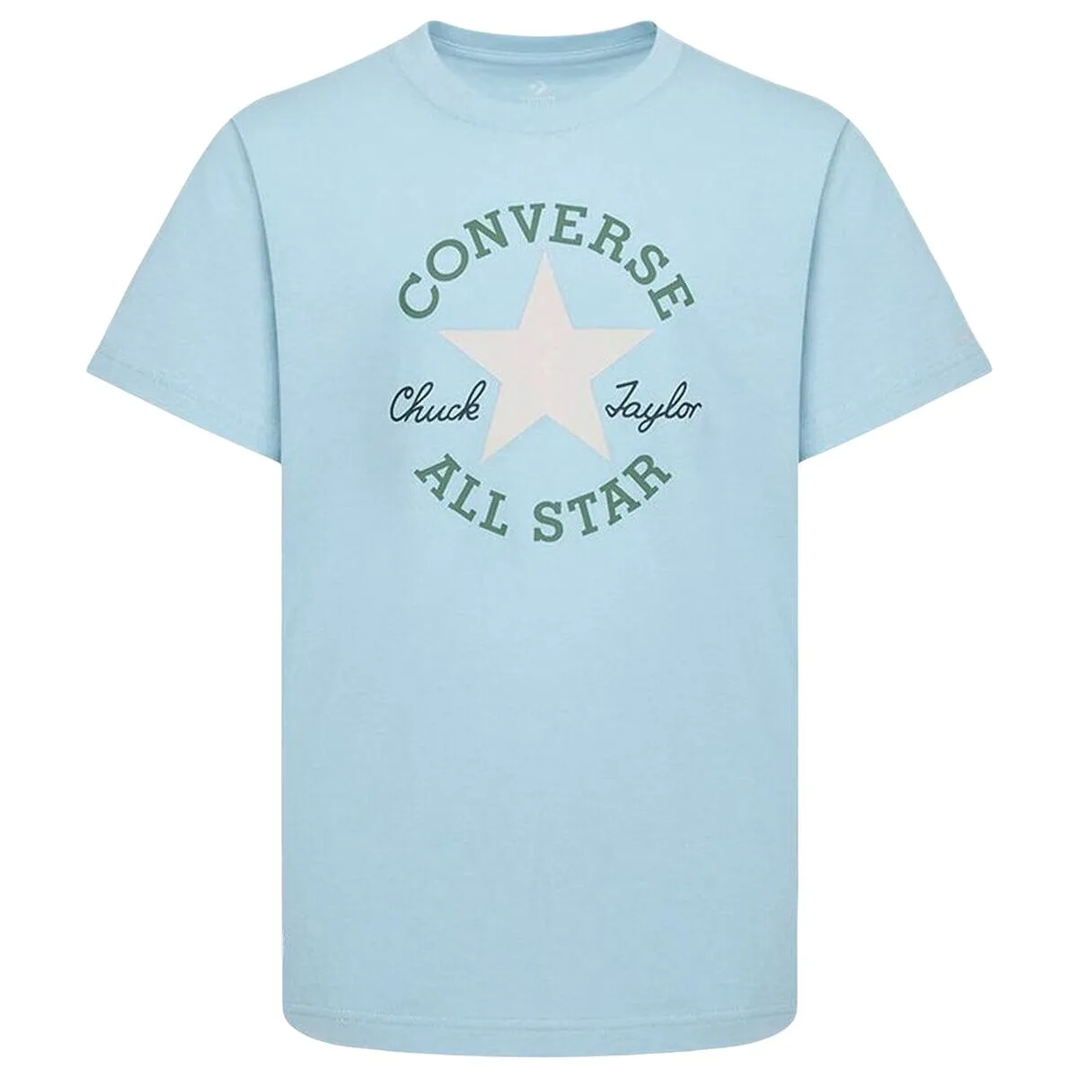 CAMISETA DE MANGA CORTA INFANTIL CONVERSE SUSTAINABLE CORE SSE AZUL CIELO
