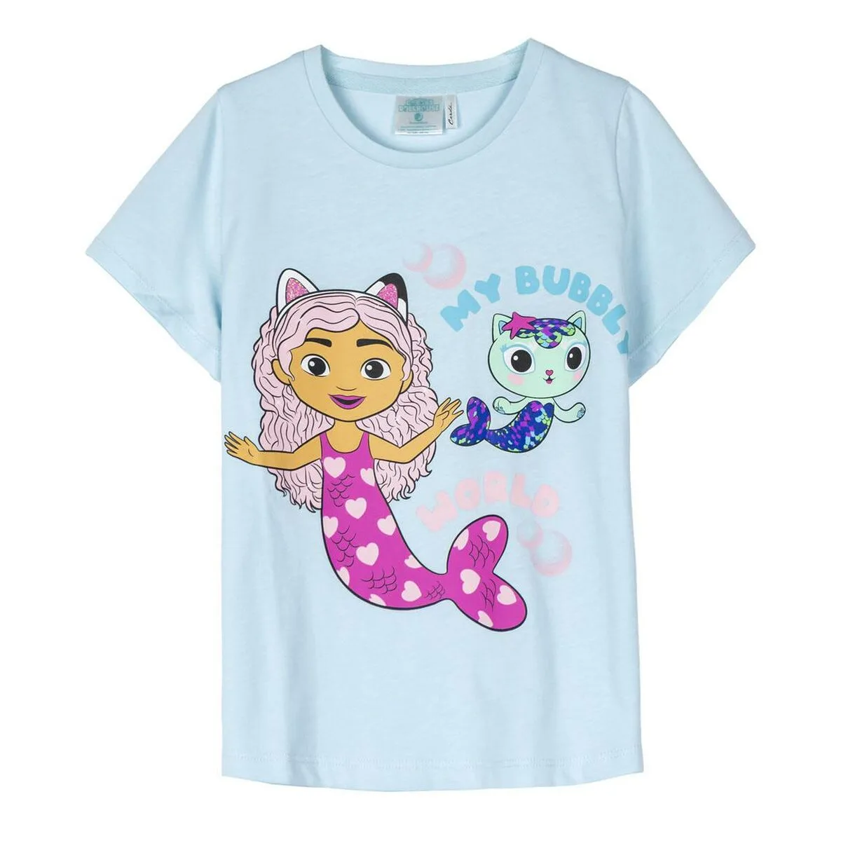 CAMISETA DE MANGA CORTA INFANTIL GABBY'S DOLLHOUSE TURQUESA