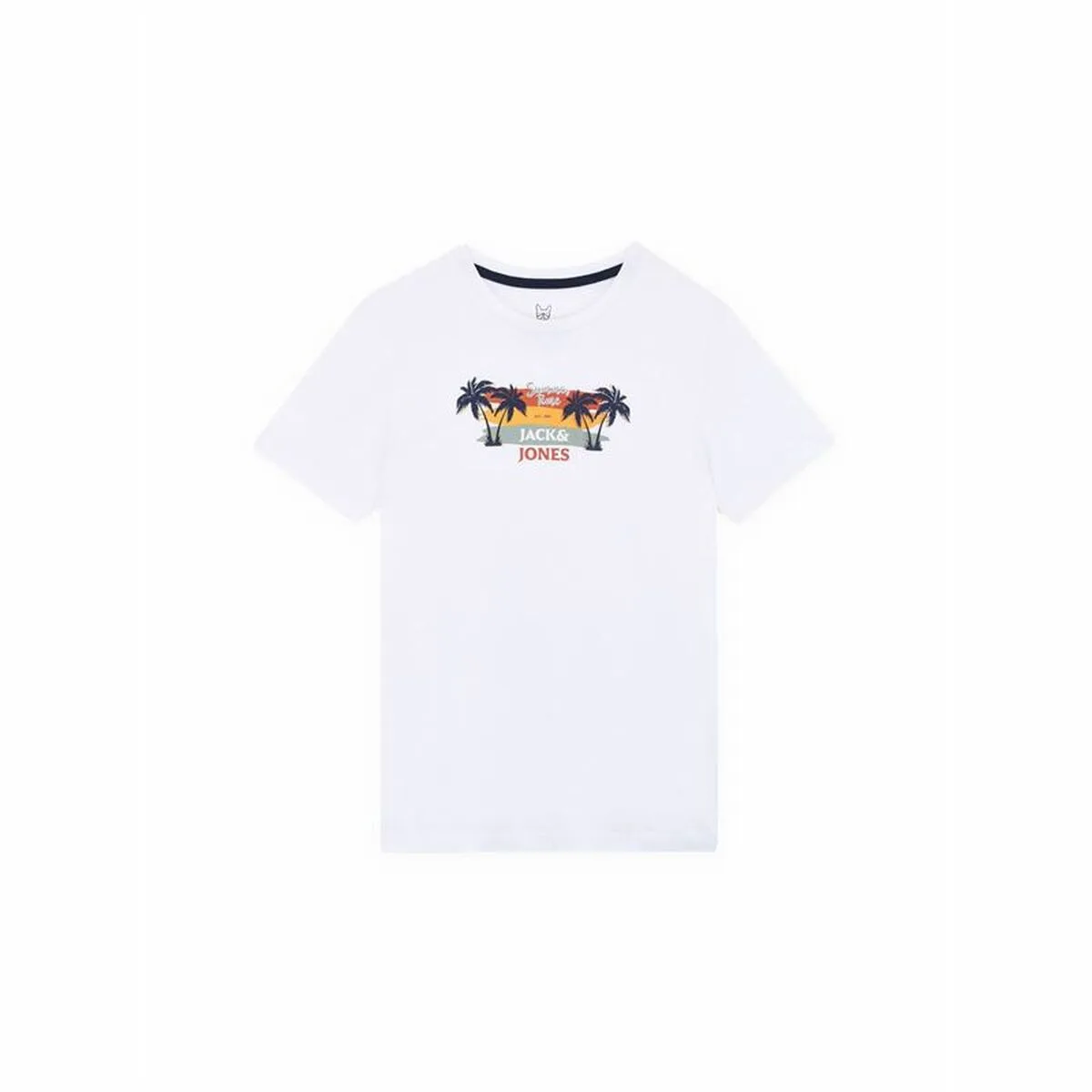 CAMISETA DE MANGA CORTA INFANTIL JACK & JONES JJSUMMER SMU VIBE TEE BLANCO