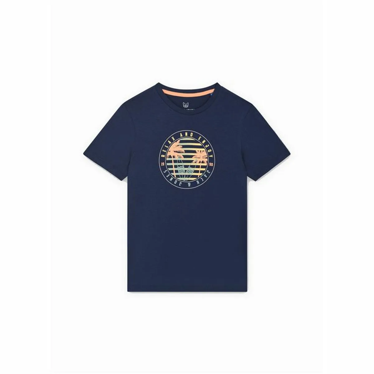 CAMISETA DE MANGA CORTA INFANTIL JACK & JONES JJSUMMER SMU VIBE TEE AZUL MARINO