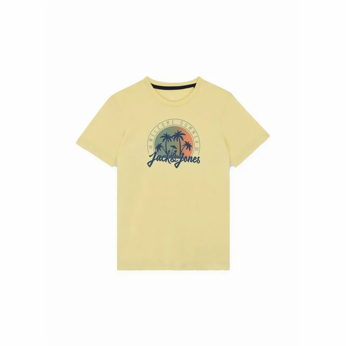 CAMISETA DE MANGA CORTA INFANTIL JACK & JONES JJSUMMER SMU VIBE TEE AMARILLO