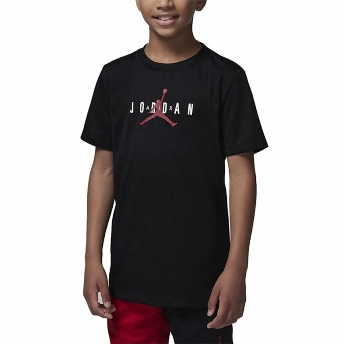 CAMISETA DE MANGA CORTA INFANTIL JORDAN JUMPMAN SUSTAINABLE NEGRO