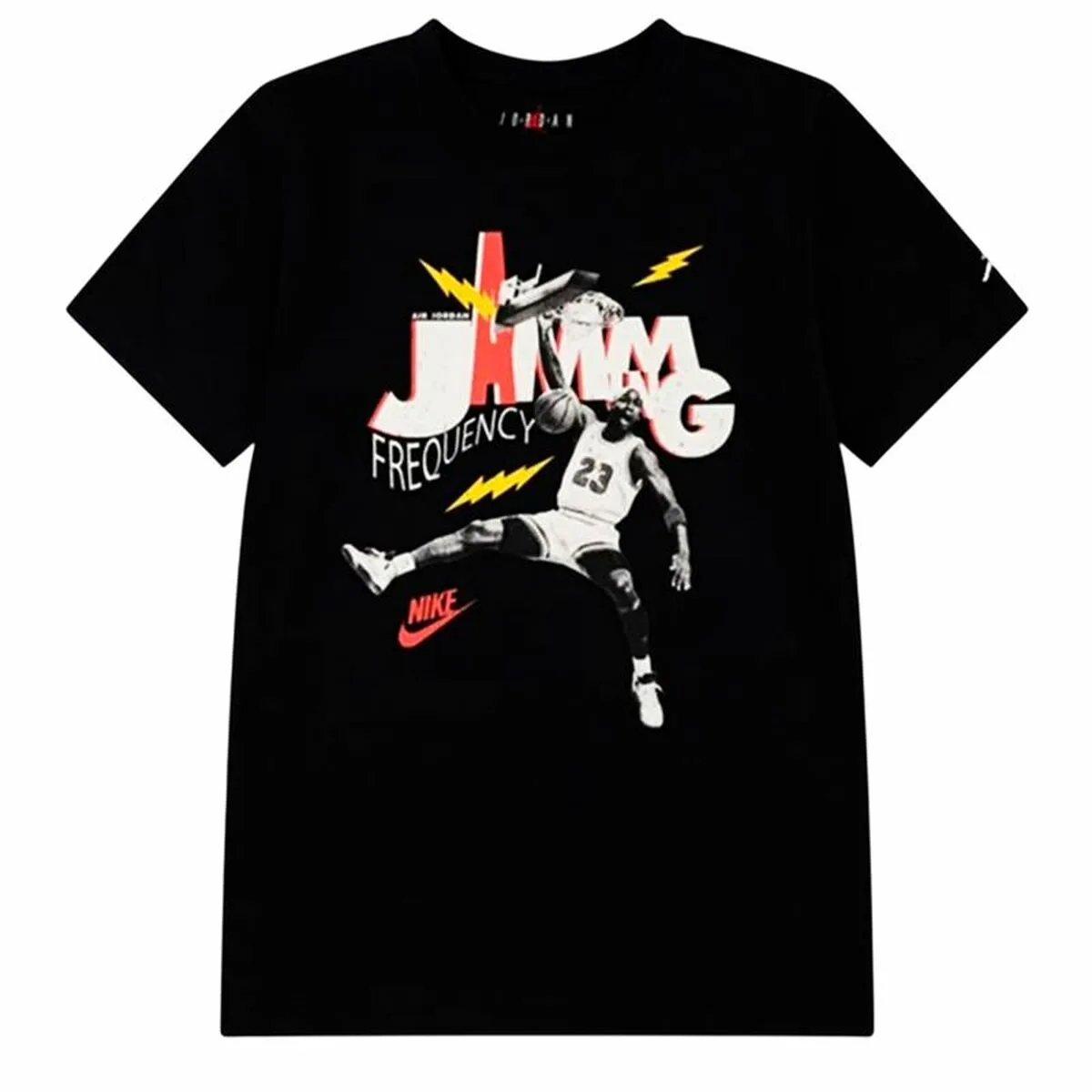 CAMISETA DE MANGA CORTA INFANTIL JORDAN MJ JAMMING SS NEGRO
