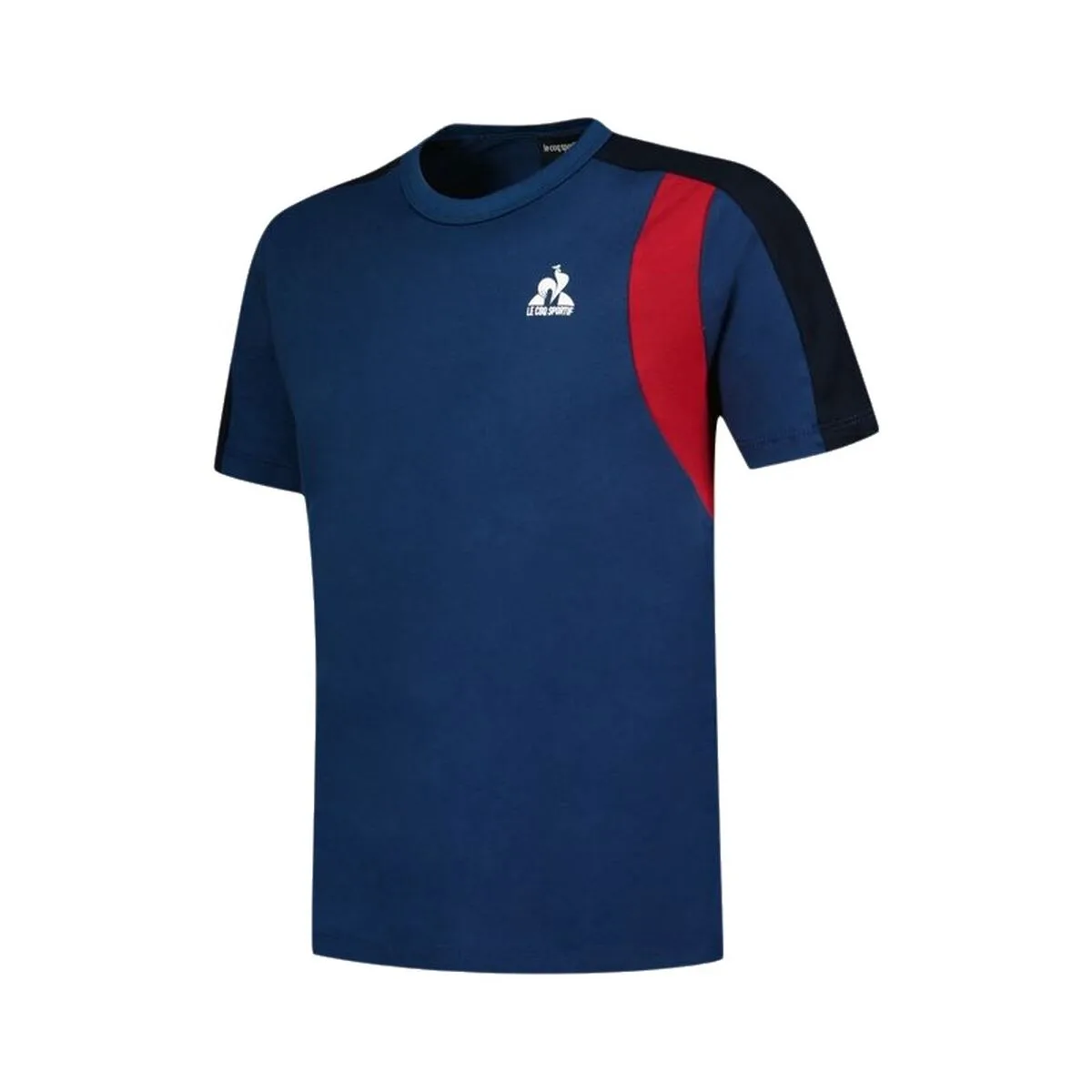 CAMISETA DE MANGA CORTA INFANTIL LE COQ SPORTIF ESS N°1 ENFANT NEGRO AZUL MARINO