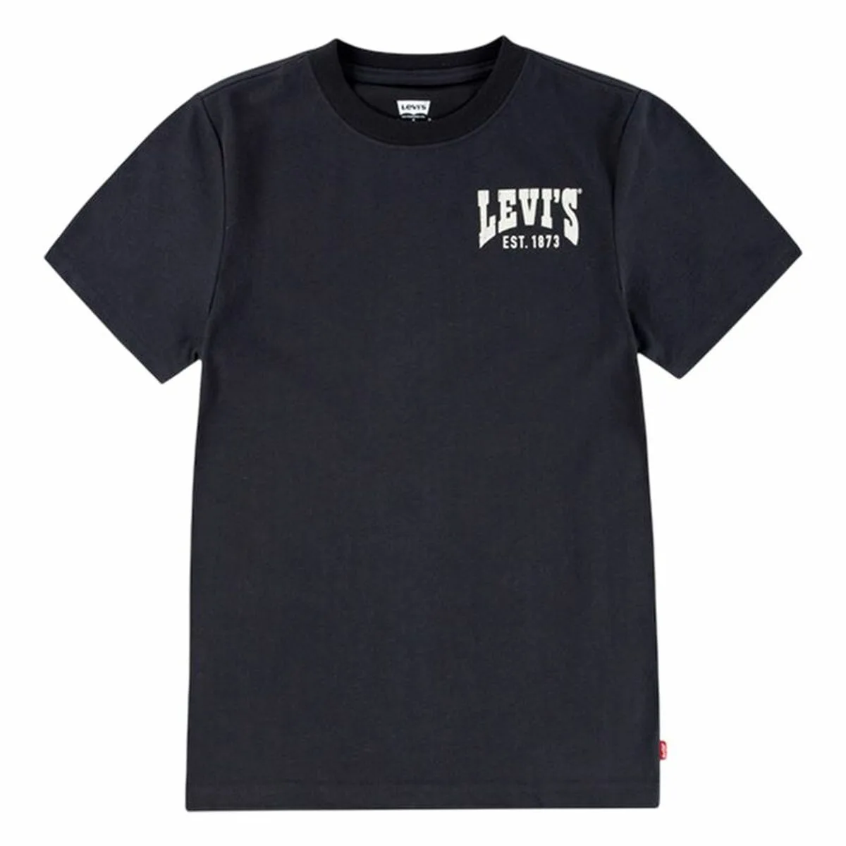 CAMISETA DE MANGA CORTA INFANTIL LEVI'S LVB VALLEY VIEW NEGRO 8 AÑOS