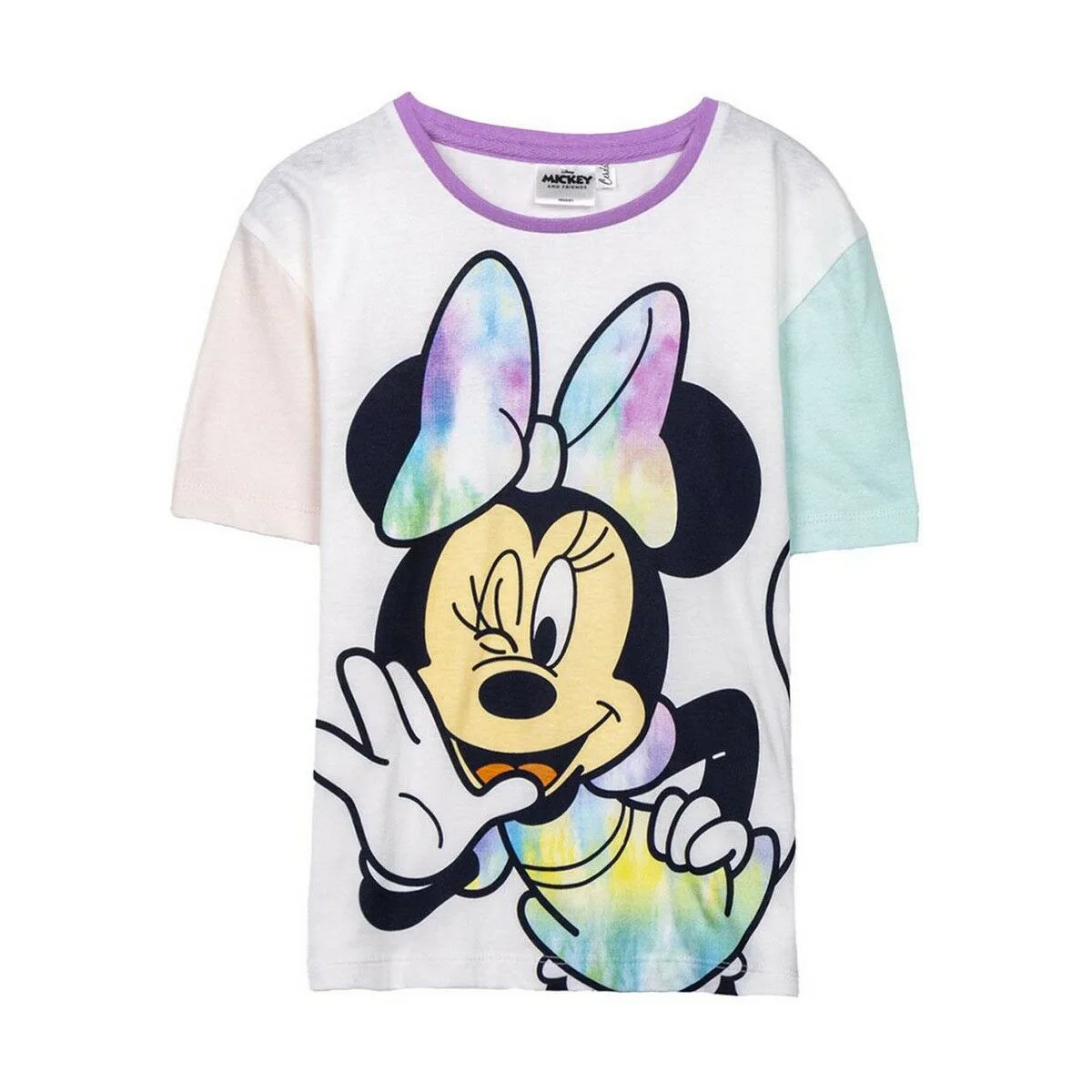 CAMISETA DE MANGA CORTA INFANTIL MINNIE MOUSE VERDE OSCURO MULTICOLOR