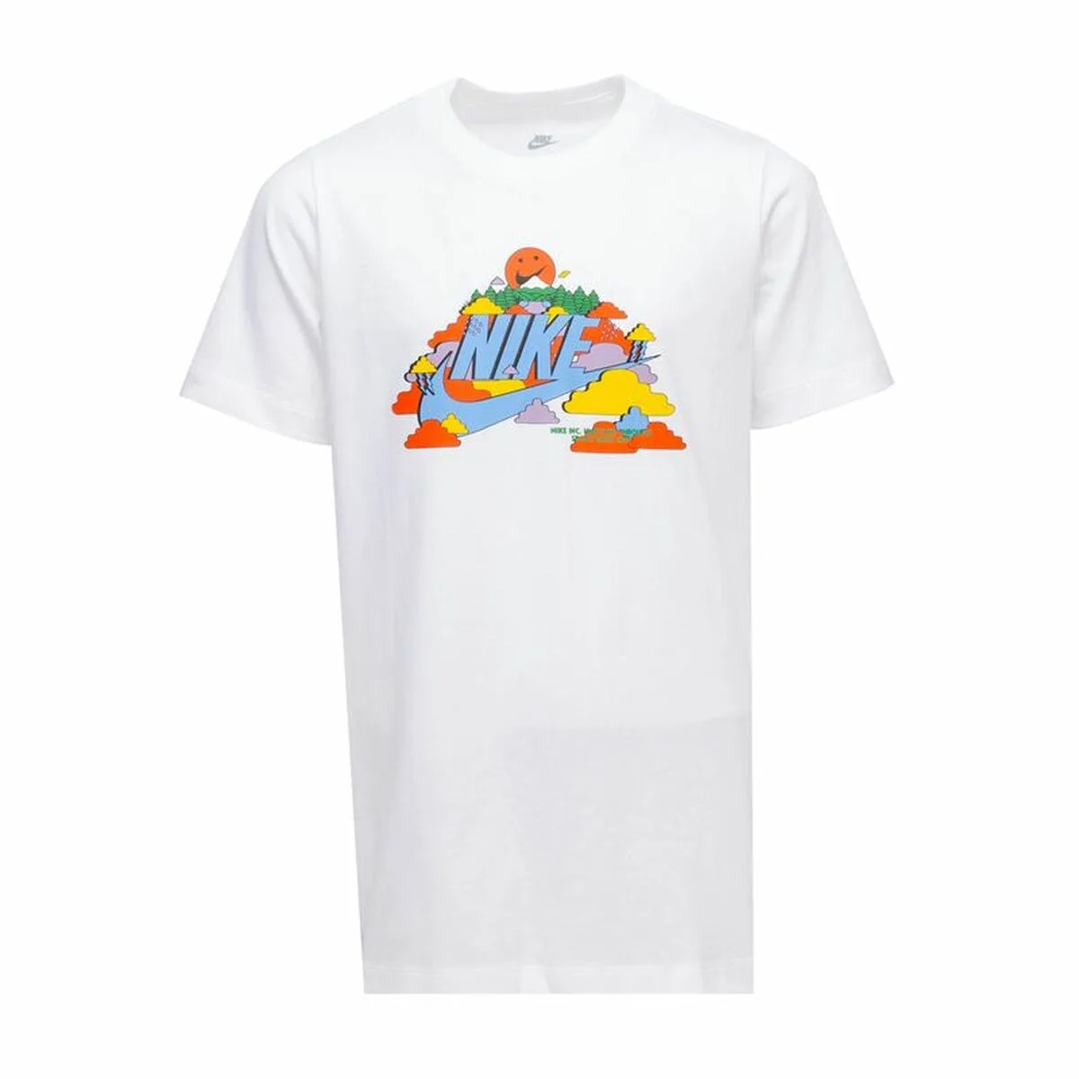 CAMISETA DE MANGA CORTA INFANTIL NIKE HAPPY CLOUD BLANCO