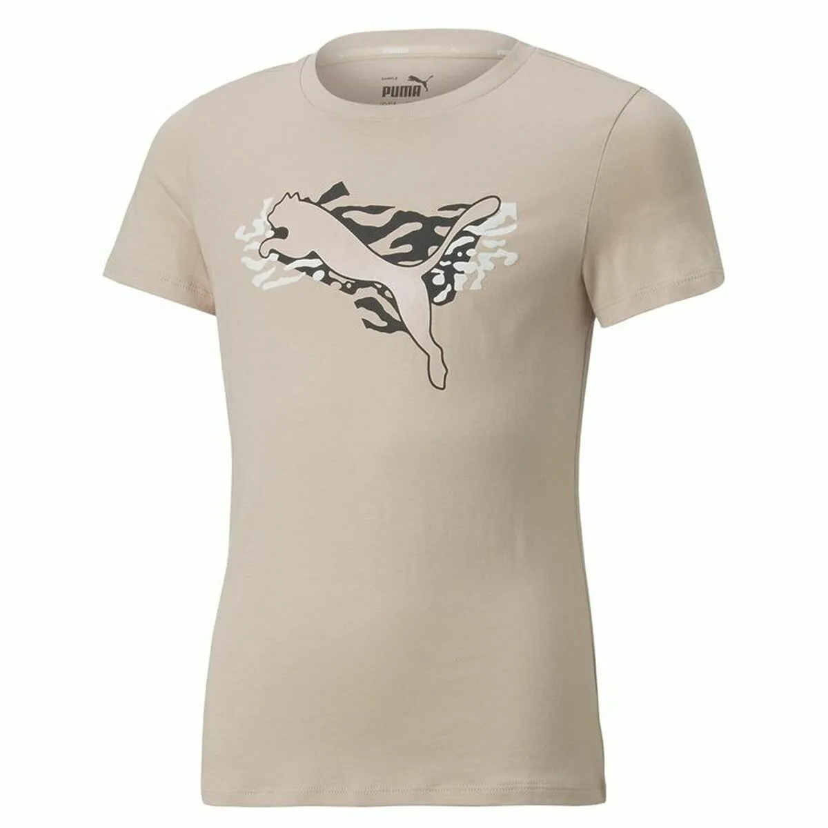 CAMISETA DE MANGA CORTA INFANTIL PUMA BEIGE