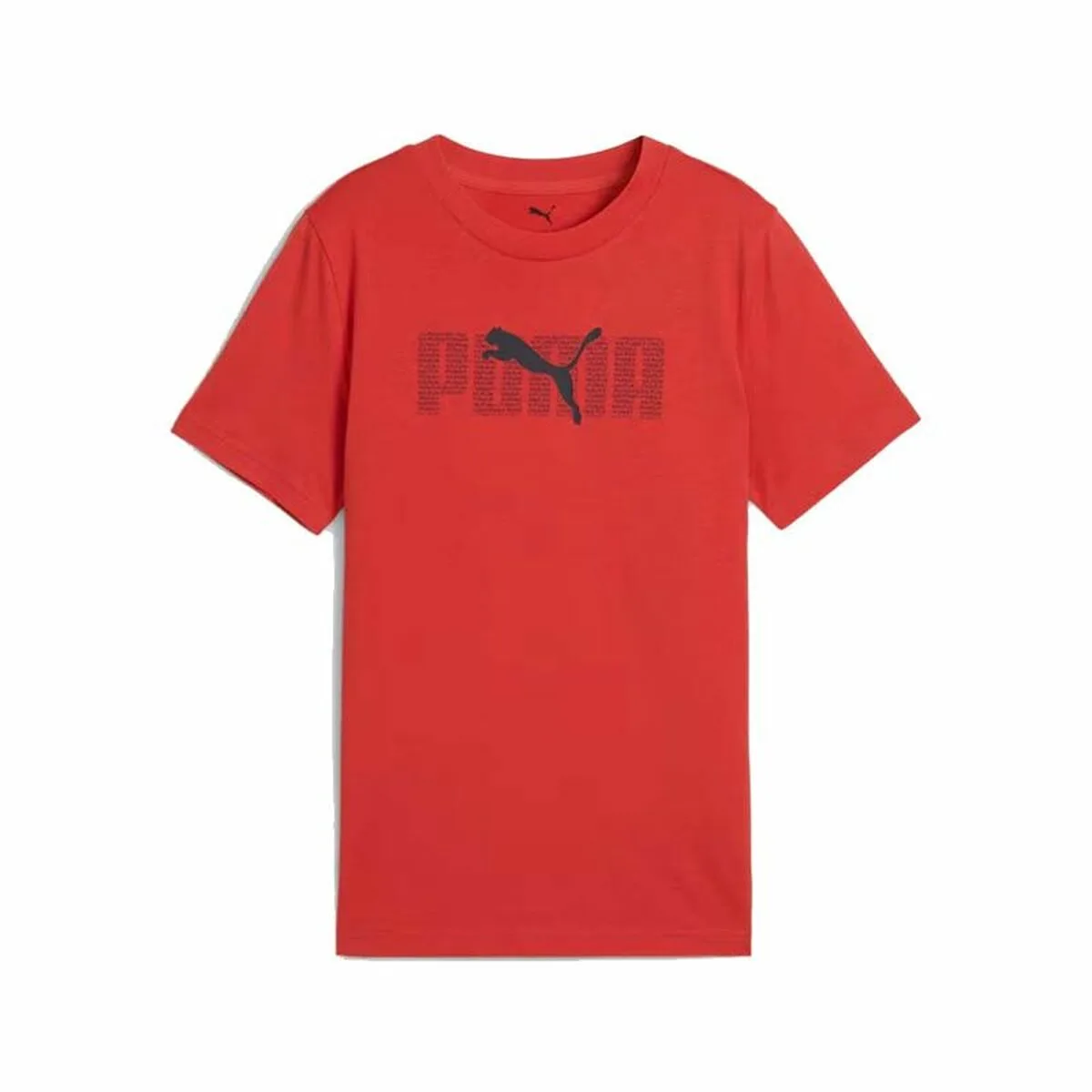 CAMISETA DE MANGA CORTA INFANTIL PUMA ESSENTIALS LOGO LAB B ROJO