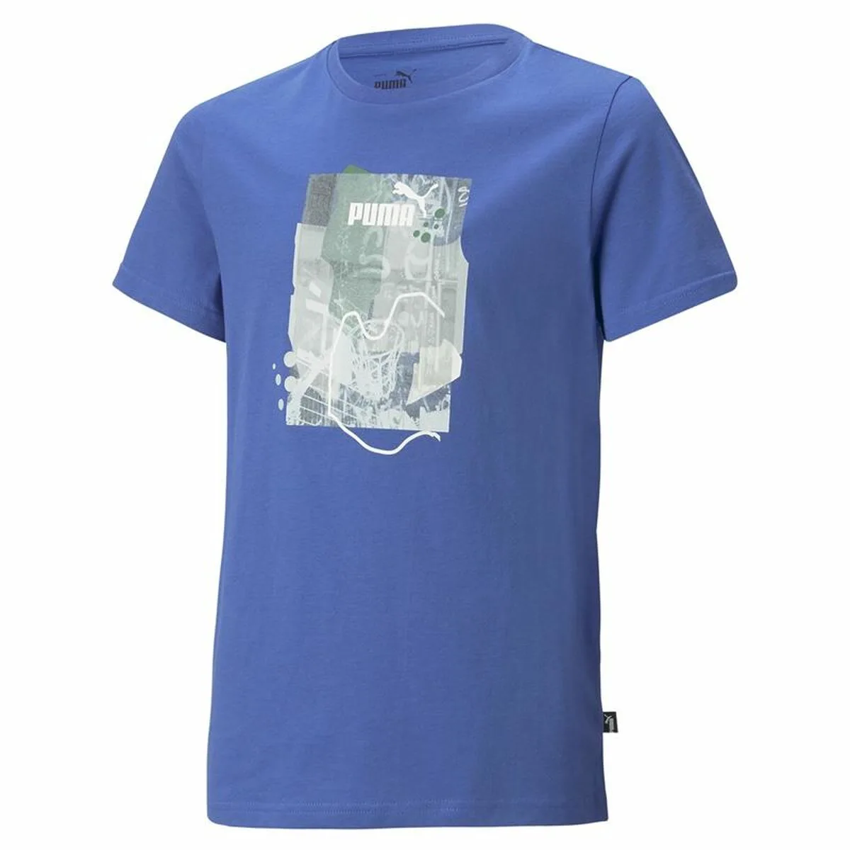 CAMISETA DE MANGA CORTA NIÑO PUMA ESSENTIALS+ STREET ART GRAP AZUL