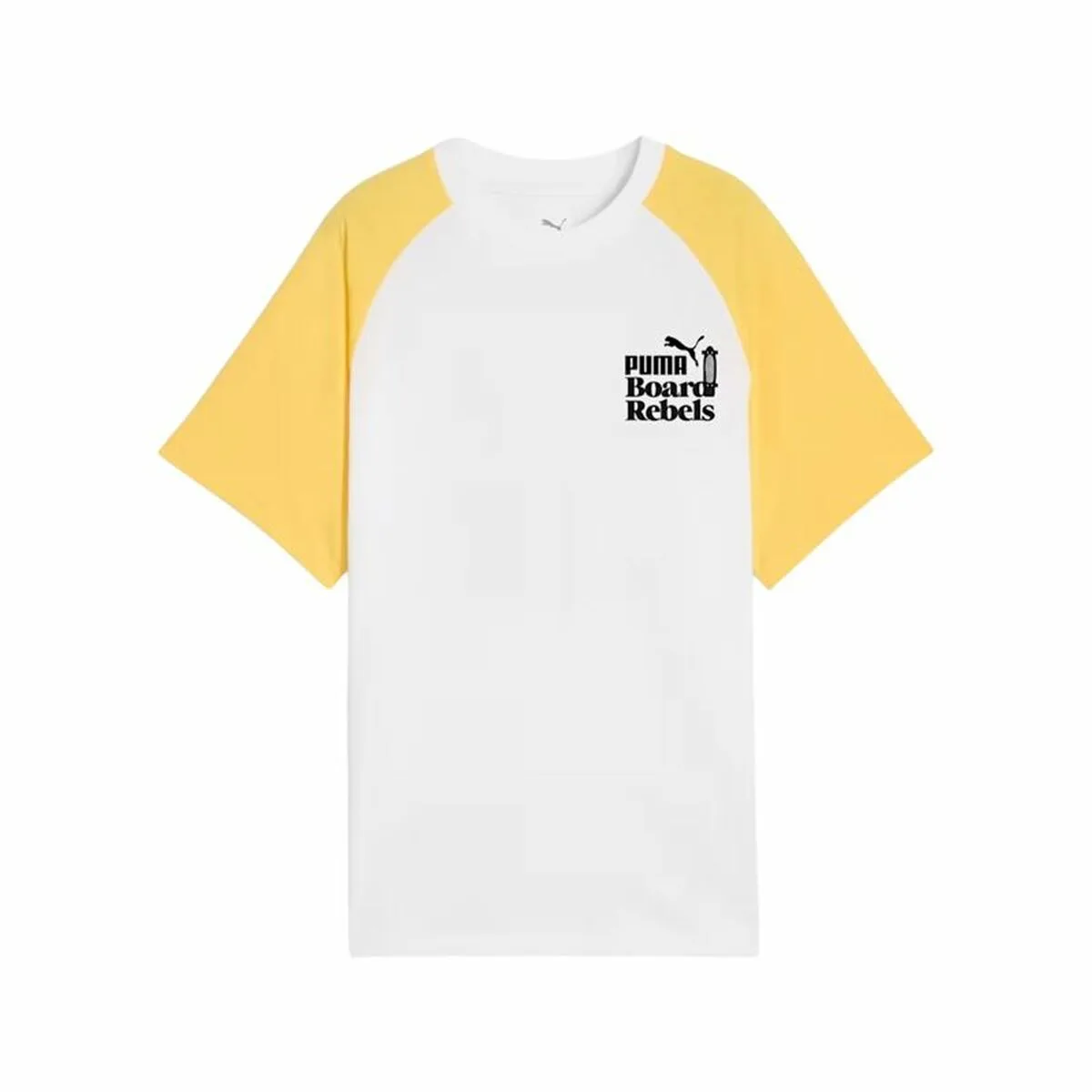 CAMISETA DE MANGA CORTA INFANTIL PUMA MID90S GRAPHIC TEE I BLANCO DORADO