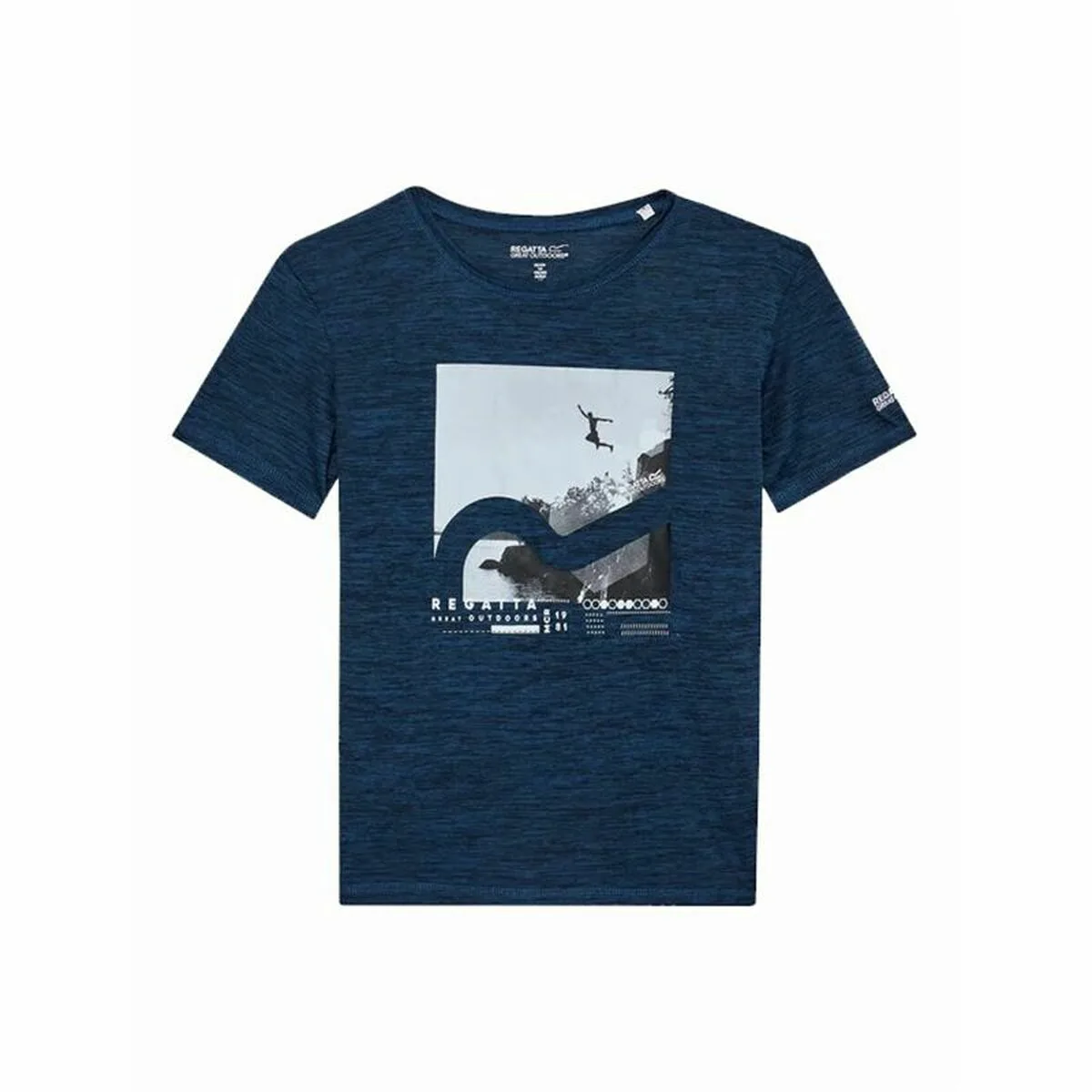 CAMISETA DE MANGA CORTA NIÑO REGATTA ALVARADO VII BLUEWINGMARL AZUL