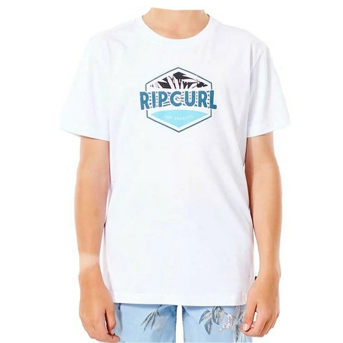 CAMISETA DE MANGA CORTA INFANTIL RIP CURL FILLER TEE B BLANCO