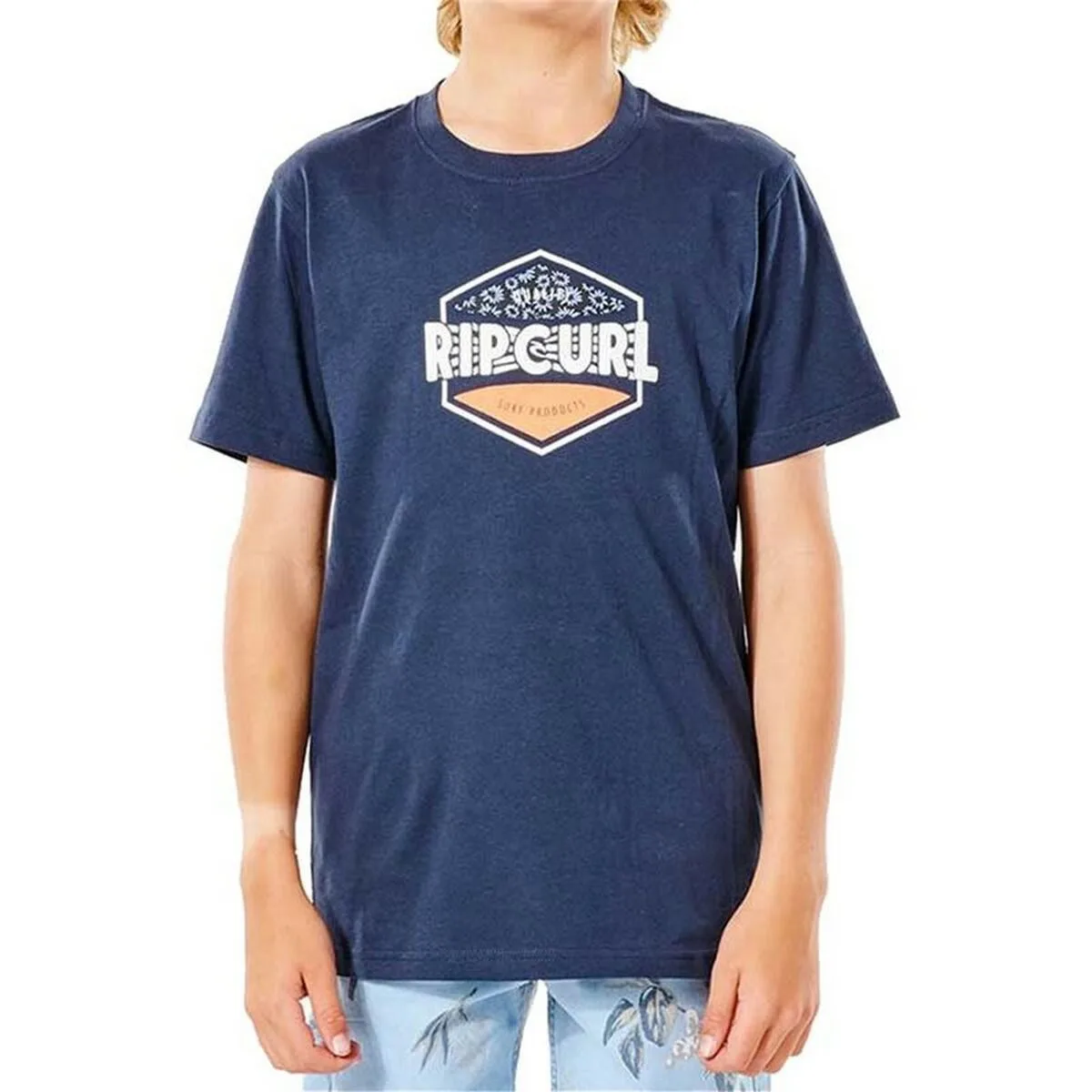 CAMISETA DE MANGA CORTA INFANTIL RIP CURL FILLER TEE B AZUL
