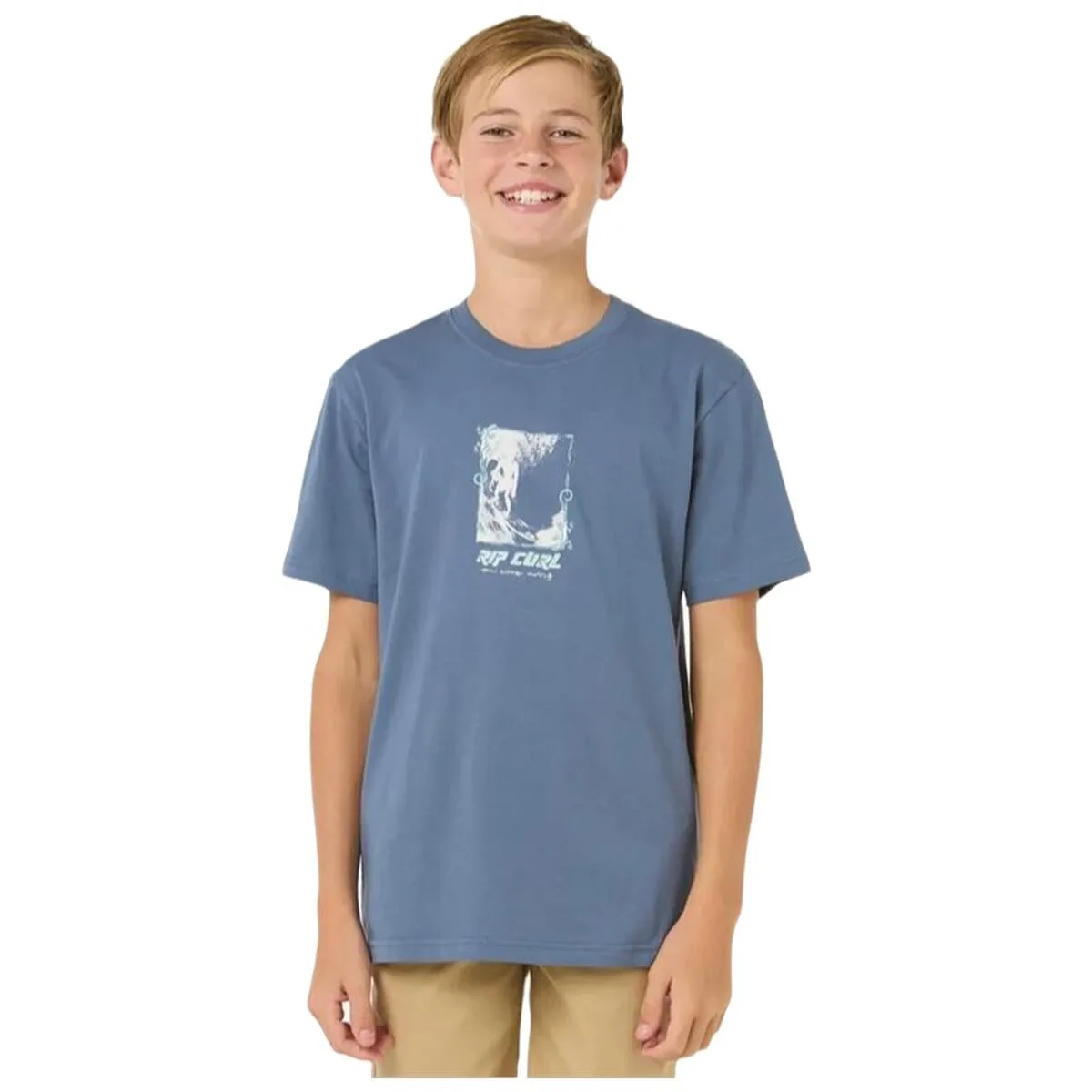 CAMISETA DE MANGA CORTA INFANTIL RIP CURL RAW ENERGY FRAME TEE