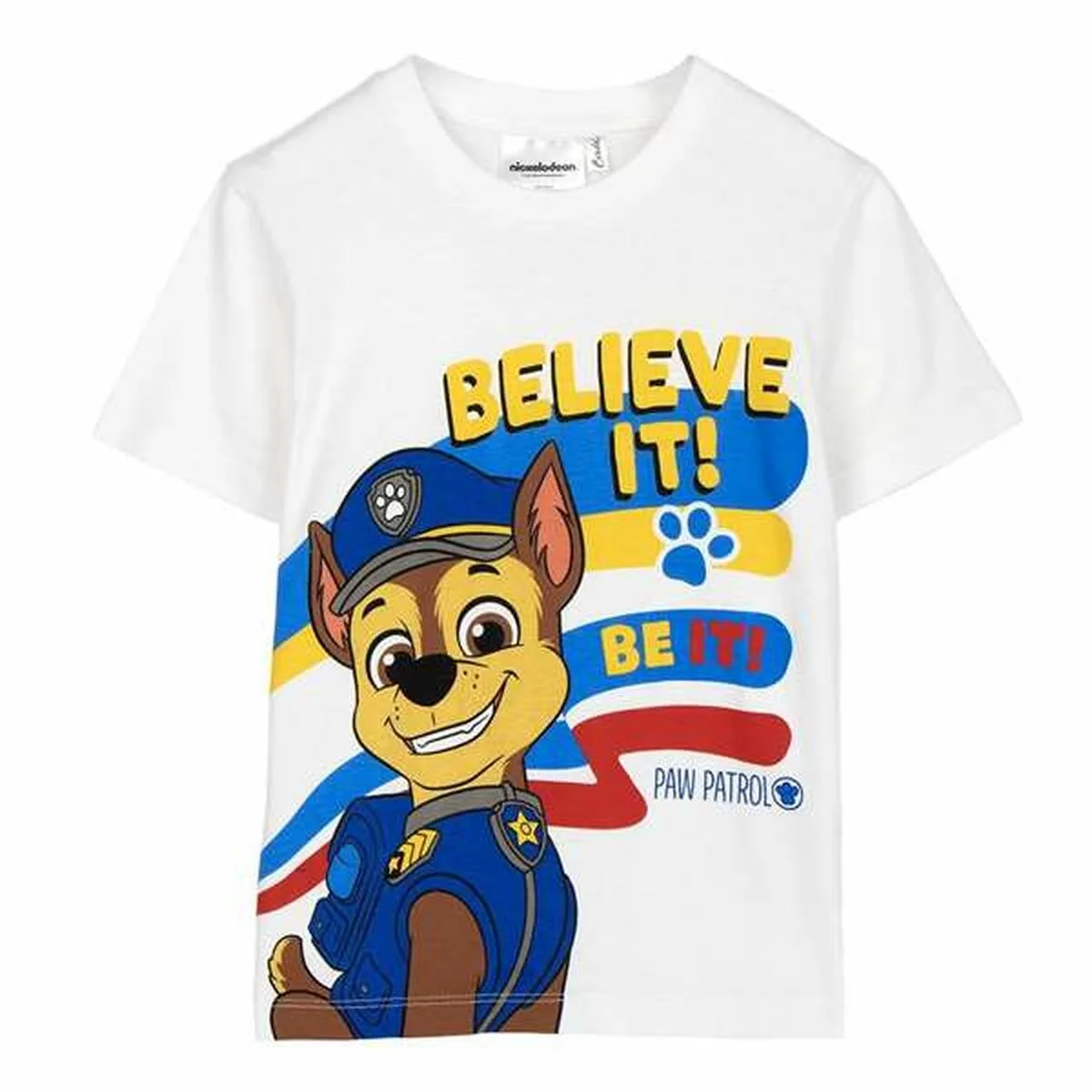 CAMISETA DE MANGA CORTA NIÑO THE PAW PATROL BLANCO