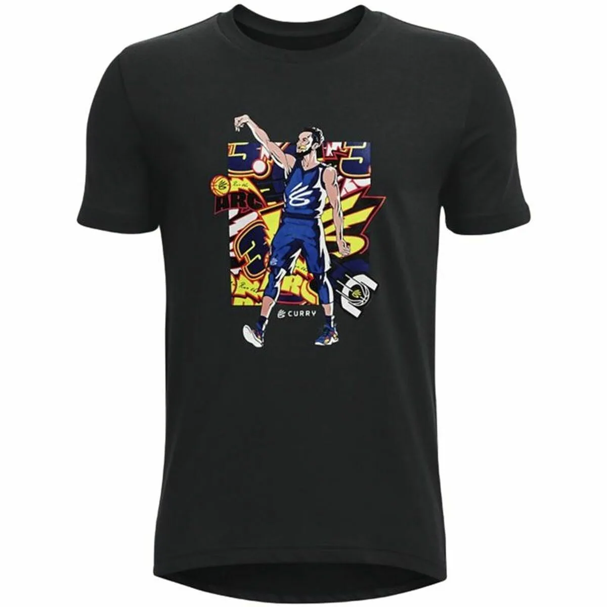 CAMISETA DE MANGA CORTA INFANTIL UNDER ARMOUR CURRY NEGRO