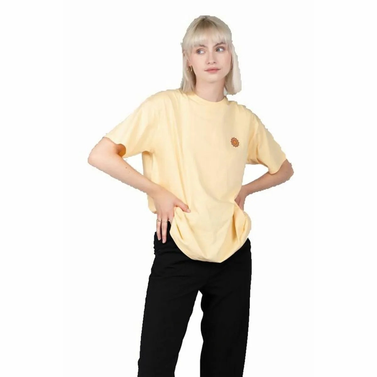 CAMISETA DE MANGA CORTA MUJER 24COLOURS CASUAL AMARILLO