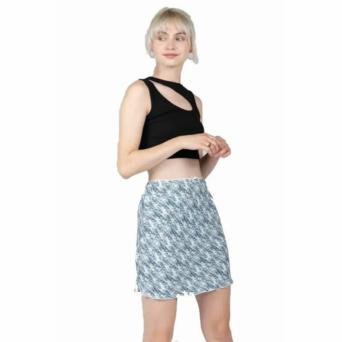 CAMISETA DE MANGA CORTA MUJER 24COLOURS CASUAL NEGRO