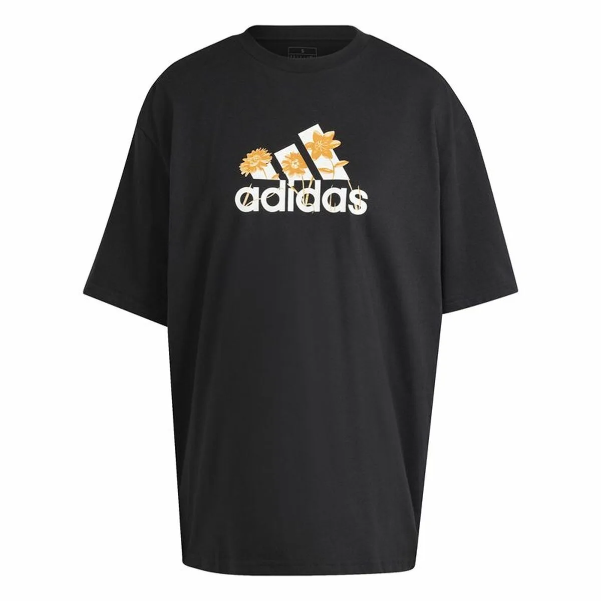 CAMISETA DE MANGA CORTA MUJER ADIDAS FLOWER PACK BOS NEGRO