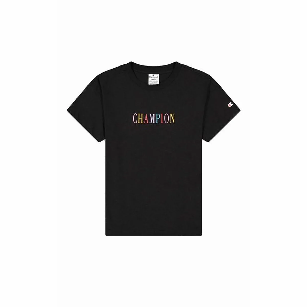 CAMISETA DE MANGA CORTA MUJER CHAMPION CREWNECK CROPTOP NEGRO