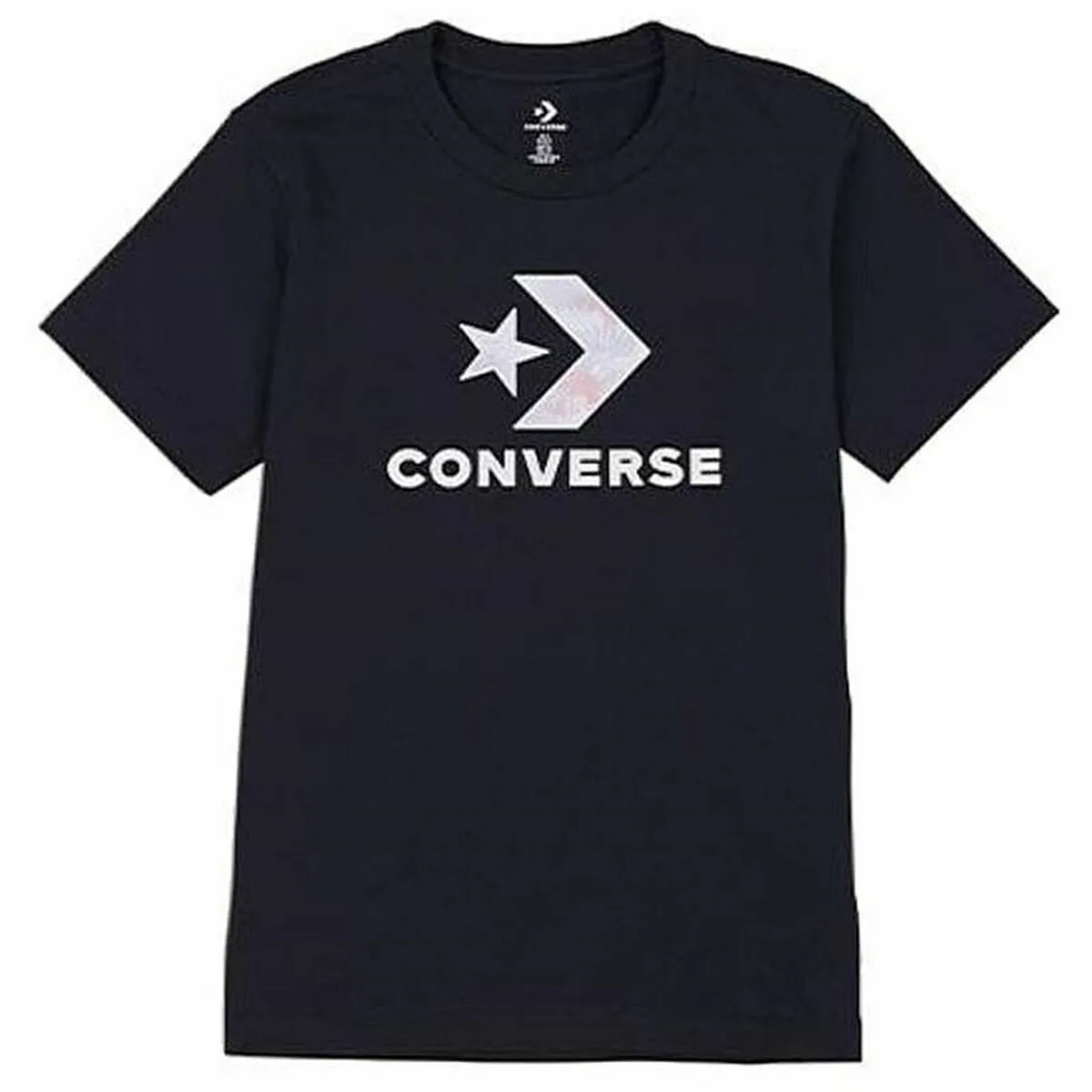 CAMISETA DE MANGA CORTA MUJER CONVERSE SEASONAL STAR CHEVRON NEGRO