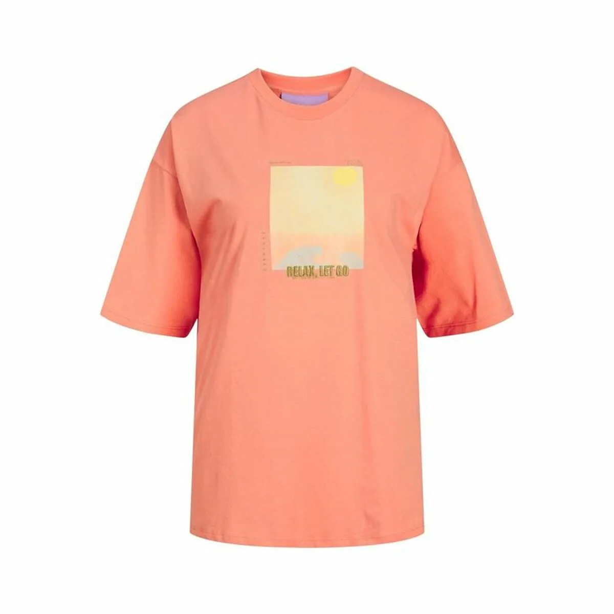 CAMISETA DE MANGA CORTA MUJER JACK & JONES JXPAIGE NARANJA