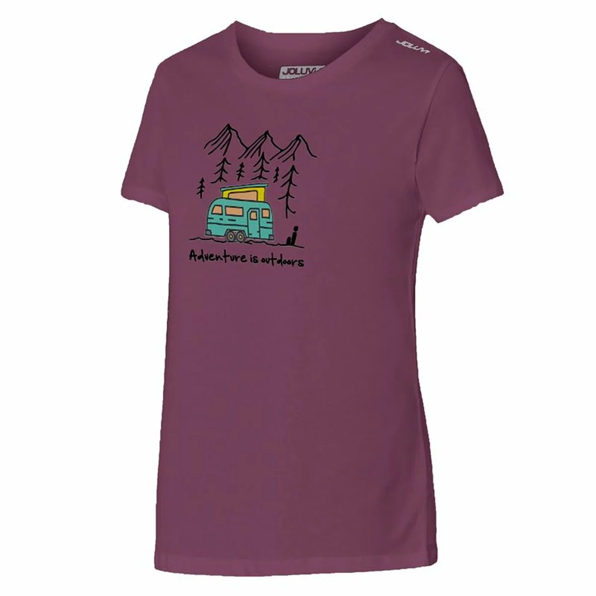 CAMISETA DE MANGA CORTA MUJER JOLUVI ADVENTURE  ROJO CARMESÍ