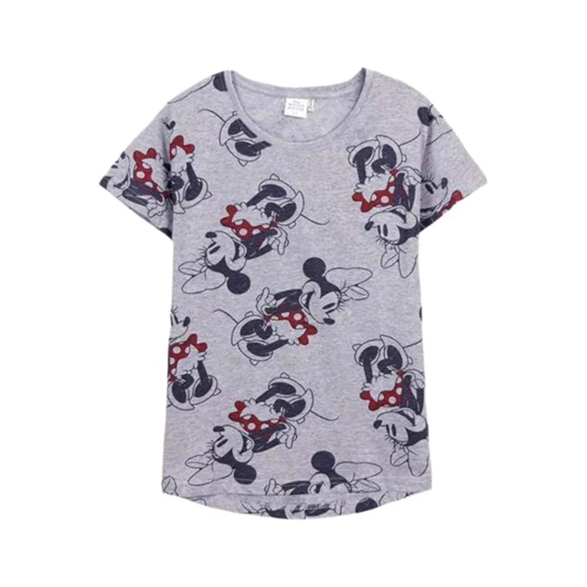 CAMISETA DE MANGA CORTA MUJER MINNIE MOUSE GRIS