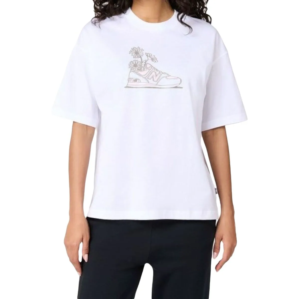 CAMISETA DE MANGA CORTA MUJER NEW BALANCE WT43556 WT BLANCO