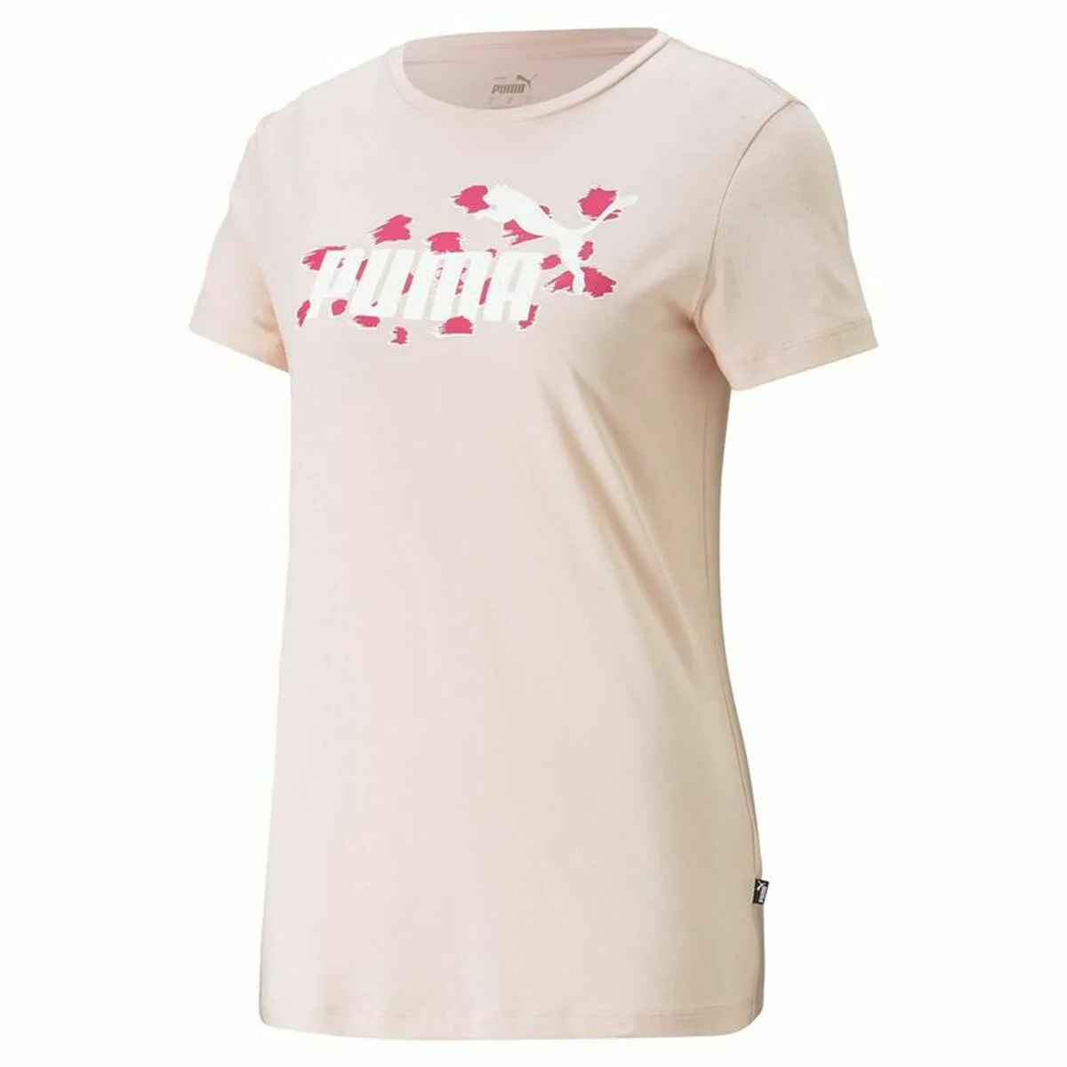 CAMISETA DE MANGA CORTA MUJER PUMA ESS+ ANIMAL  SALMÓN